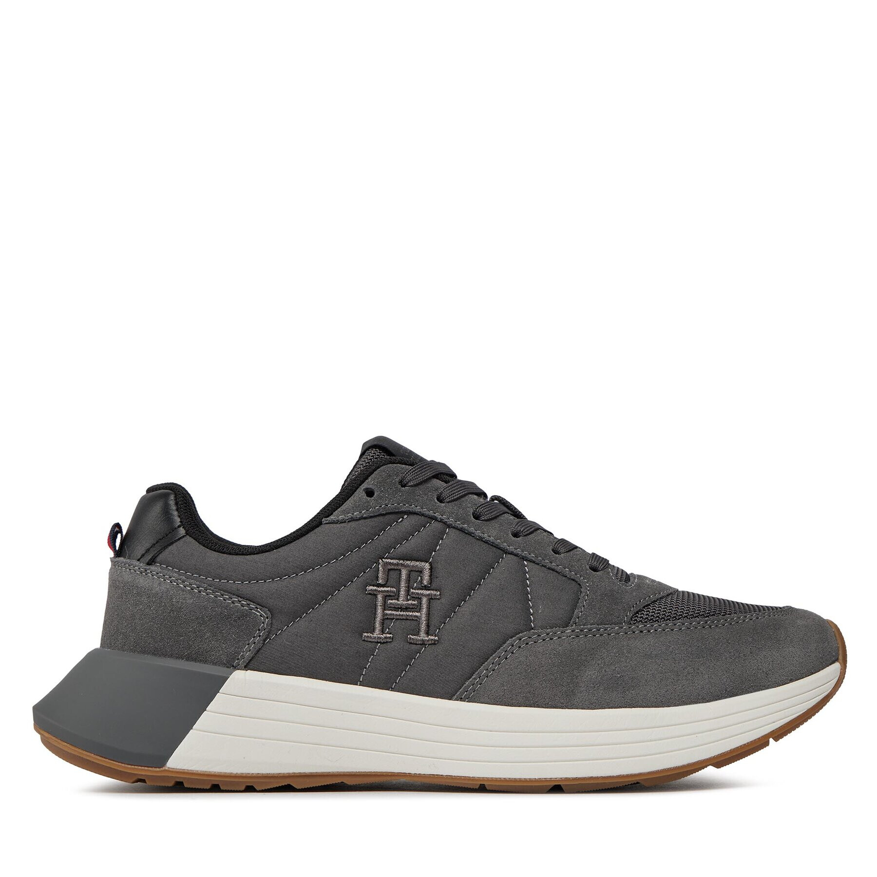 Tommy Hilfiger Сникърси Classic Elevated Runner Mix FM0FM04876 Сив - Pepit.bg