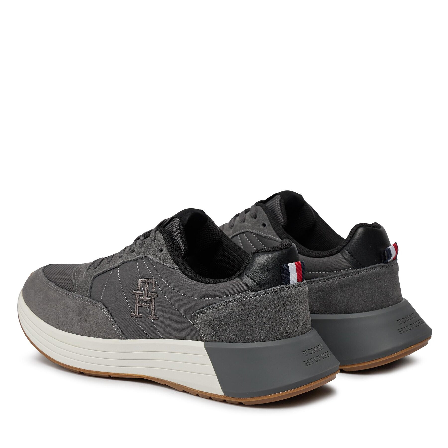 Tommy Hilfiger Сникърси Classic Elevated Runner Mix FM0FM04876 Сив - Pepit.bg