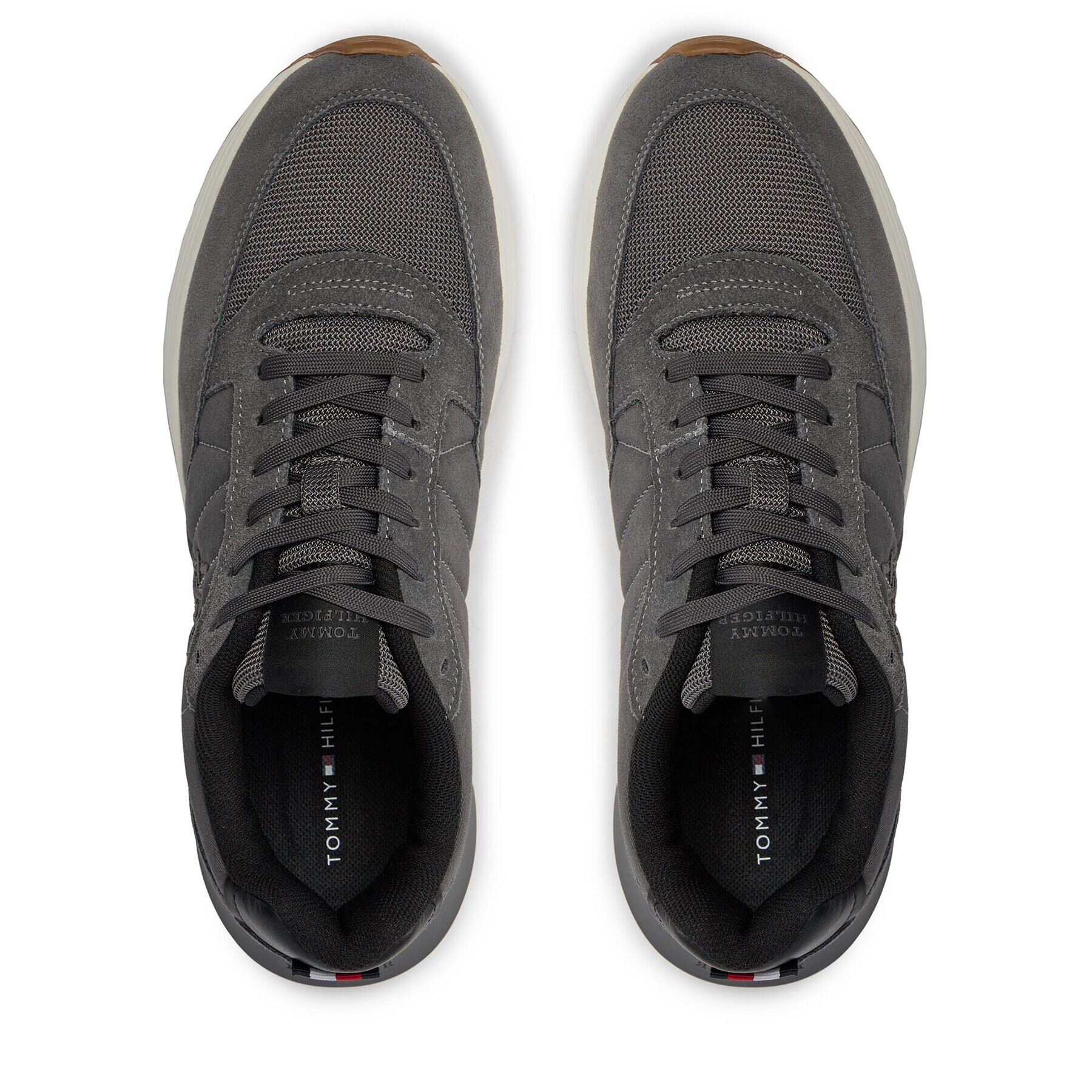Tommy Hilfiger Сникърси Classic Elevated Runner Mix FM0FM04876 Сив - Pepit.bg