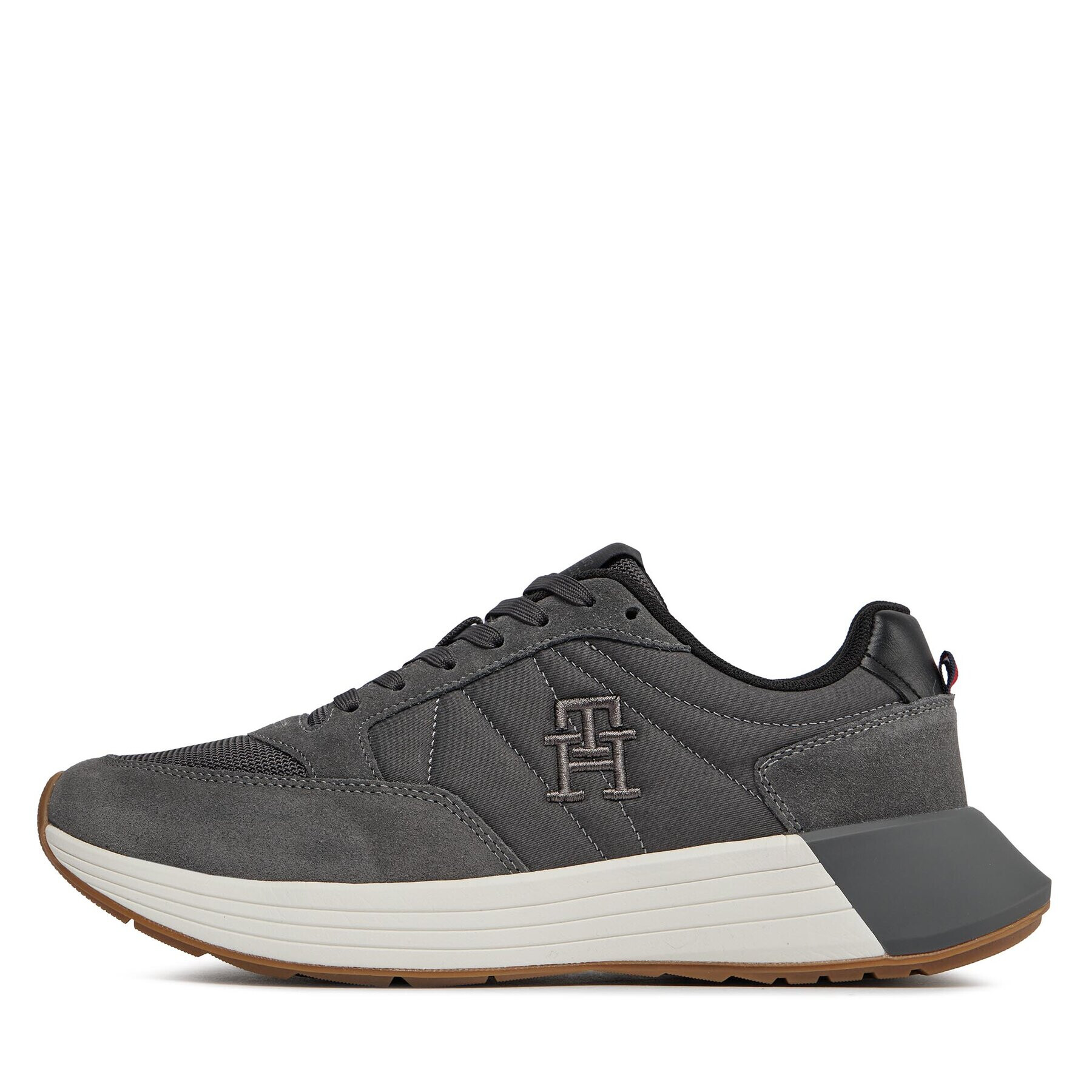 Tommy Hilfiger Сникърси Classic Elevated Runner Mix FM0FM04876 Сив - Pepit.bg