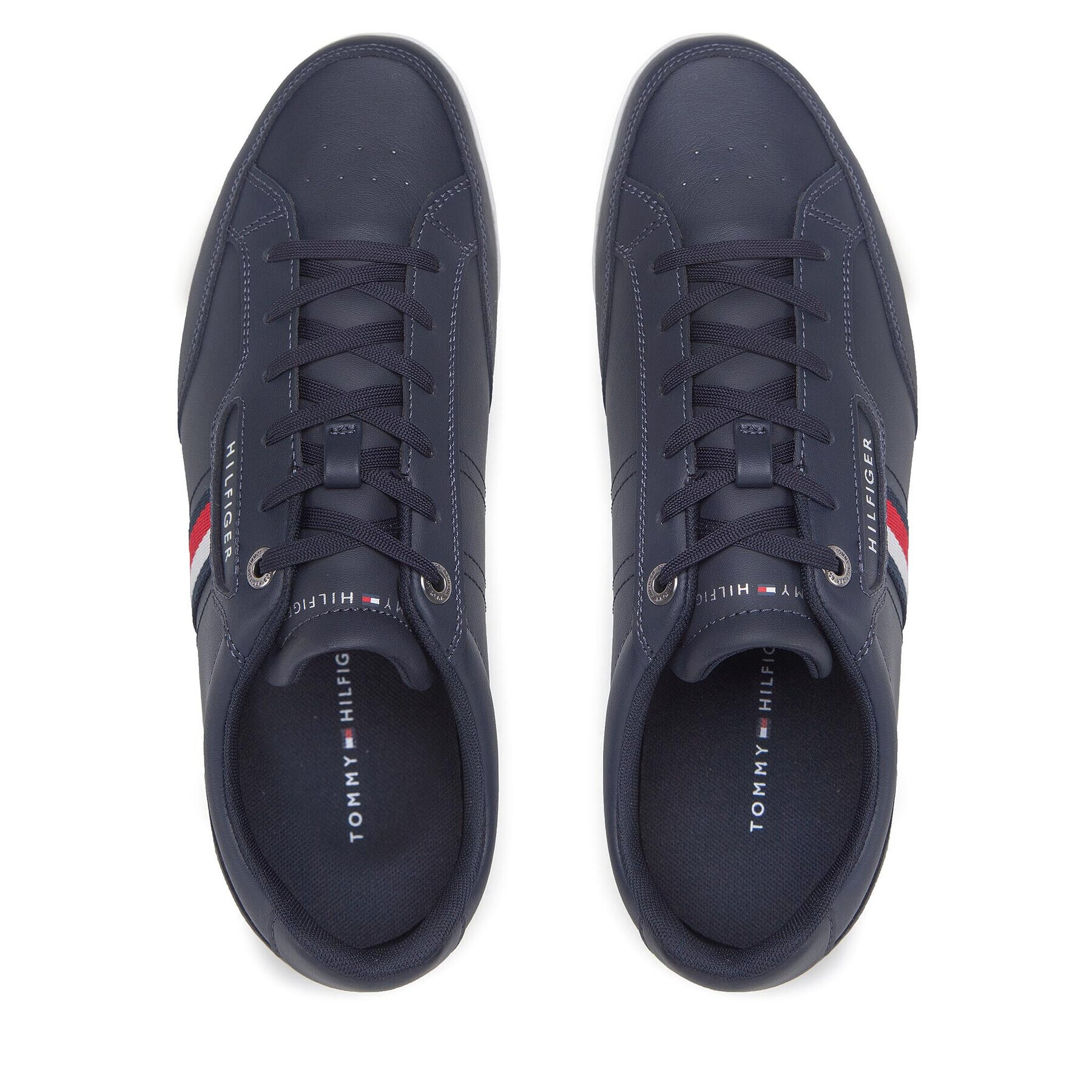 Tommy Hilfiger Сникърси Classic Lo Cupsole Leather FM0FM04277 Тъмносин - Pepit.bg