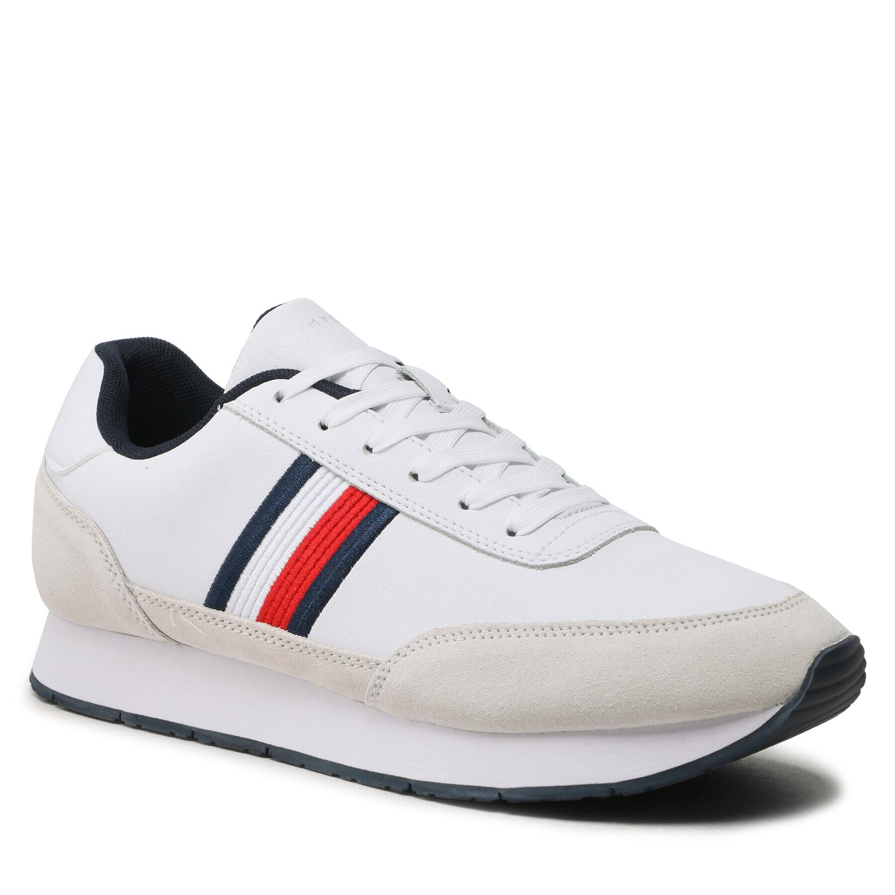 Tommy Hilfiger Сникърси Core Eva Runner Corporate Lea FM0FM04397 Бял - Pepit.bg