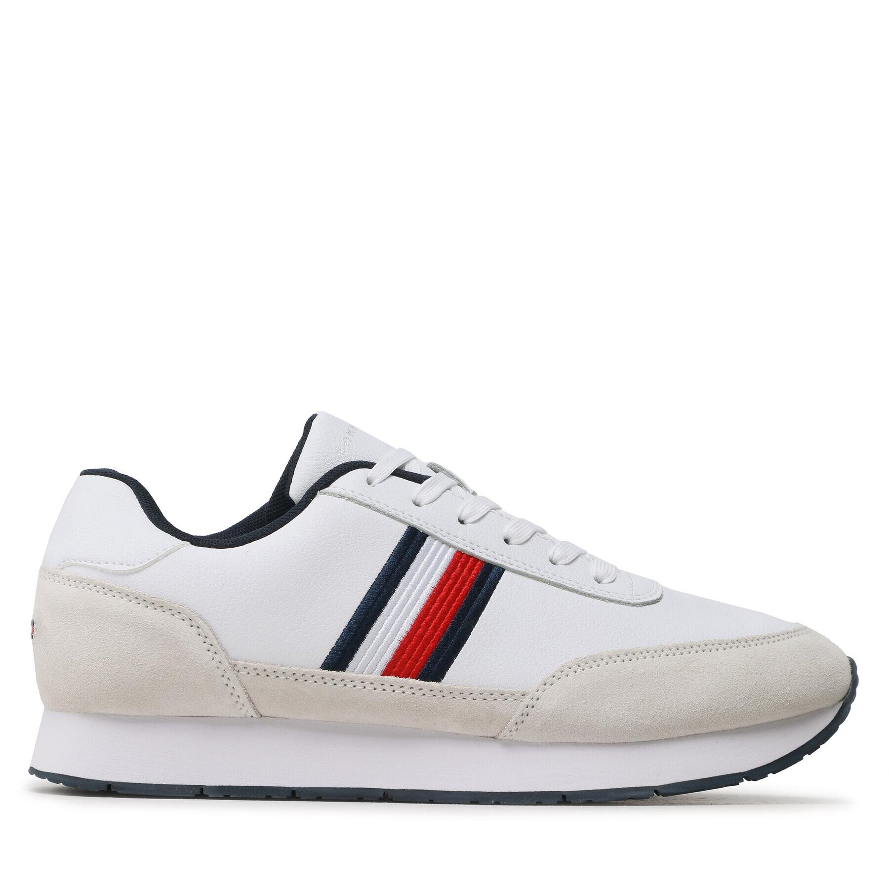 Tommy Hilfiger Сникърси Core Eva Runner Corporate Lea FM0FM04397 Бял - Pepit.bg