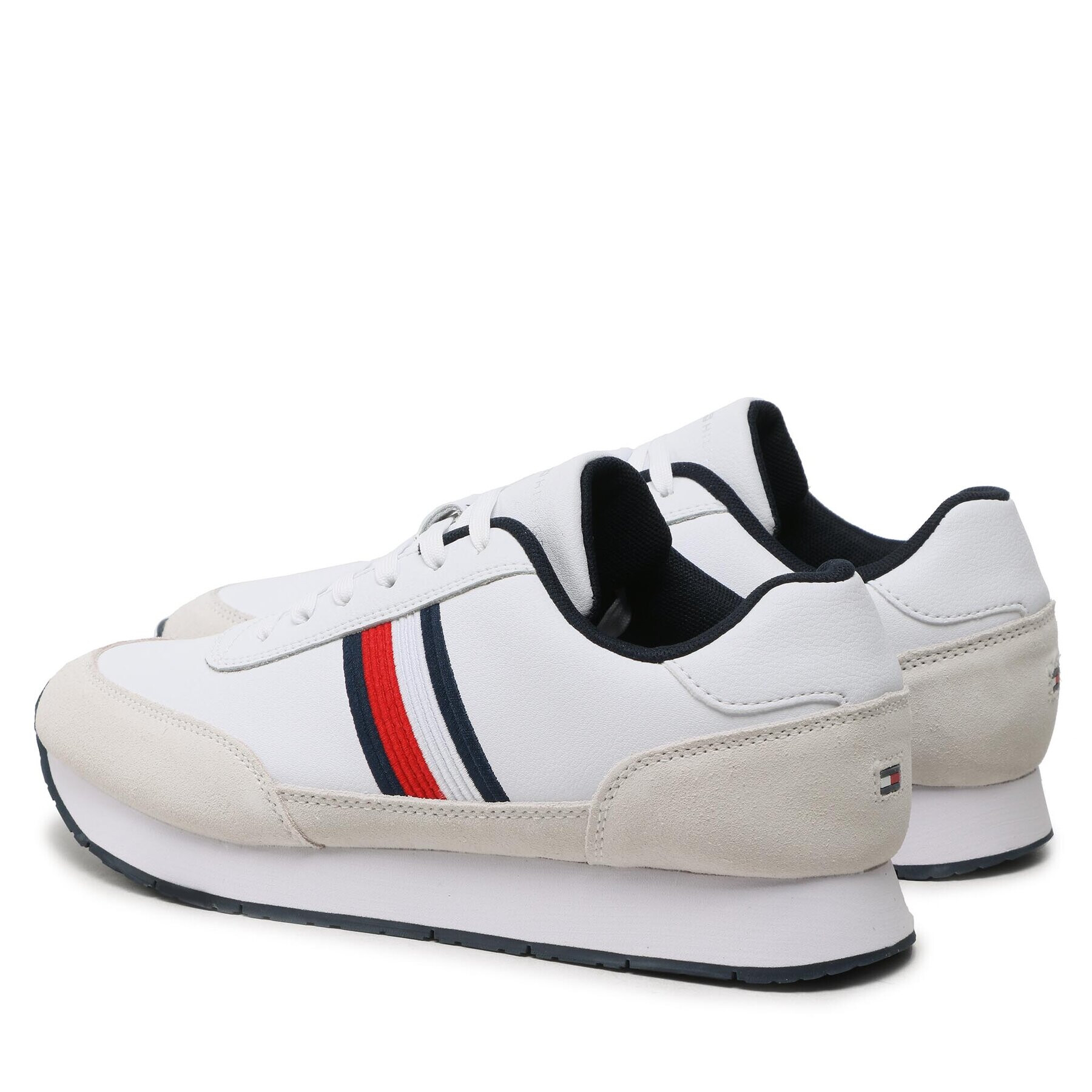 Tommy Hilfiger Сникърси Core Eva Runner Corporate Lea FM0FM04397 Бял - Pepit.bg