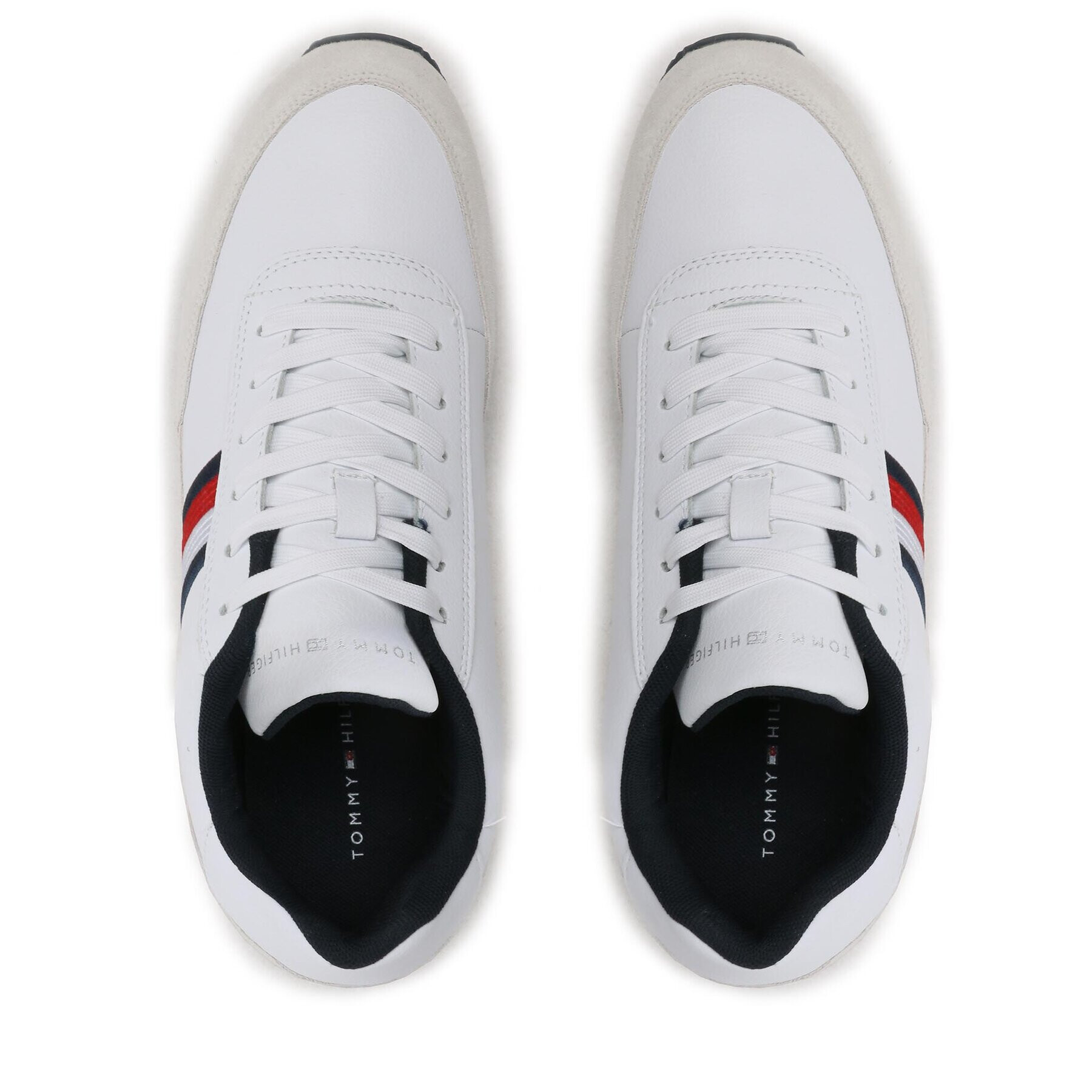 Tommy Hilfiger Сникърси Core Eva Runner Corporate Lea FM0FM04397 Бял - Pepit.bg