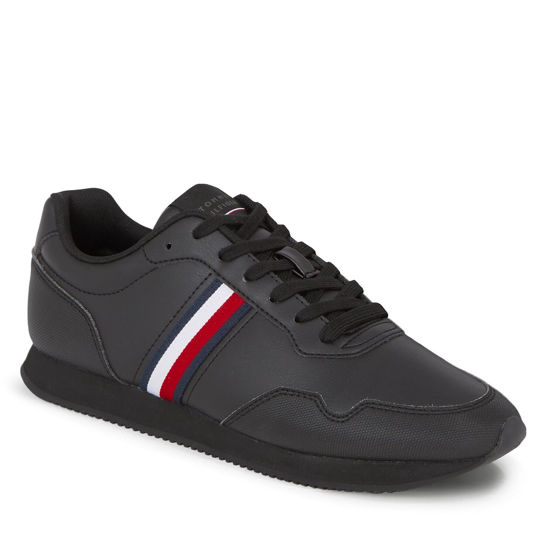 Tommy Hilfiger Сникърси Core Lo Runner Pu Lth FM0FM04834 Черен - Pepit.bg