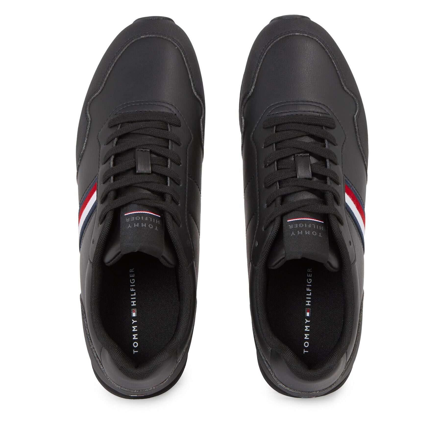 Tommy Hilfiger Сникърси Core Lo Runner Pu Lth FM0FM04834 Черен - Pepit.bg
