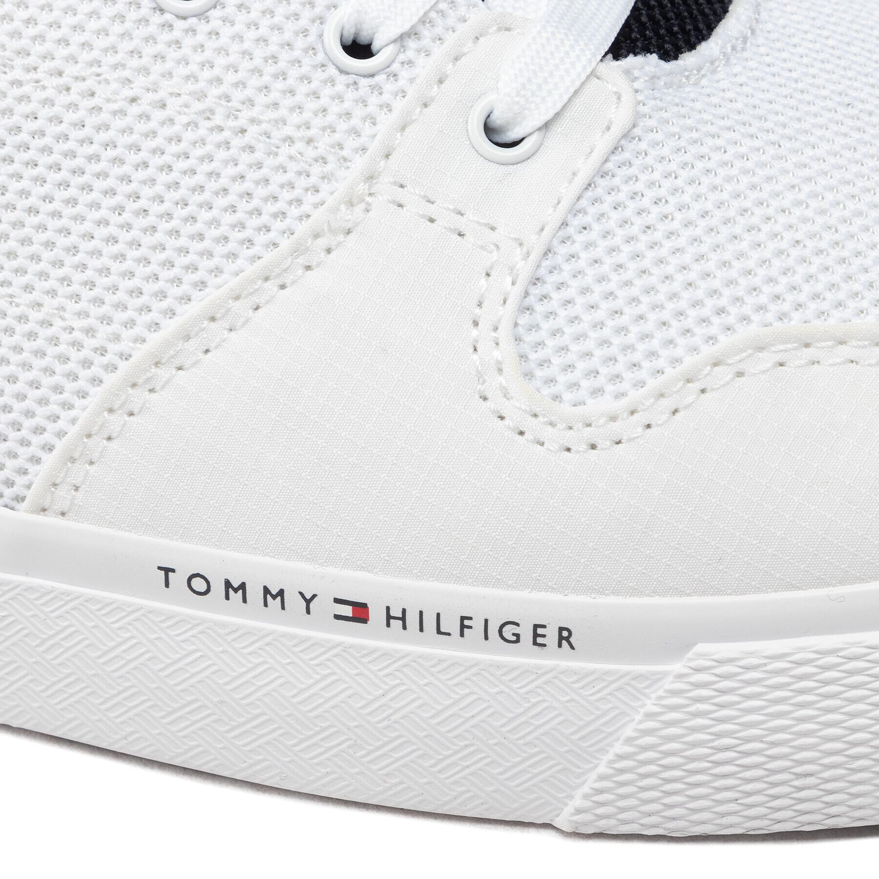 Tommy Hilfiger Сникърси Core Mix Mesh Vulc FM0FM04035 Бял - Pepit.bg