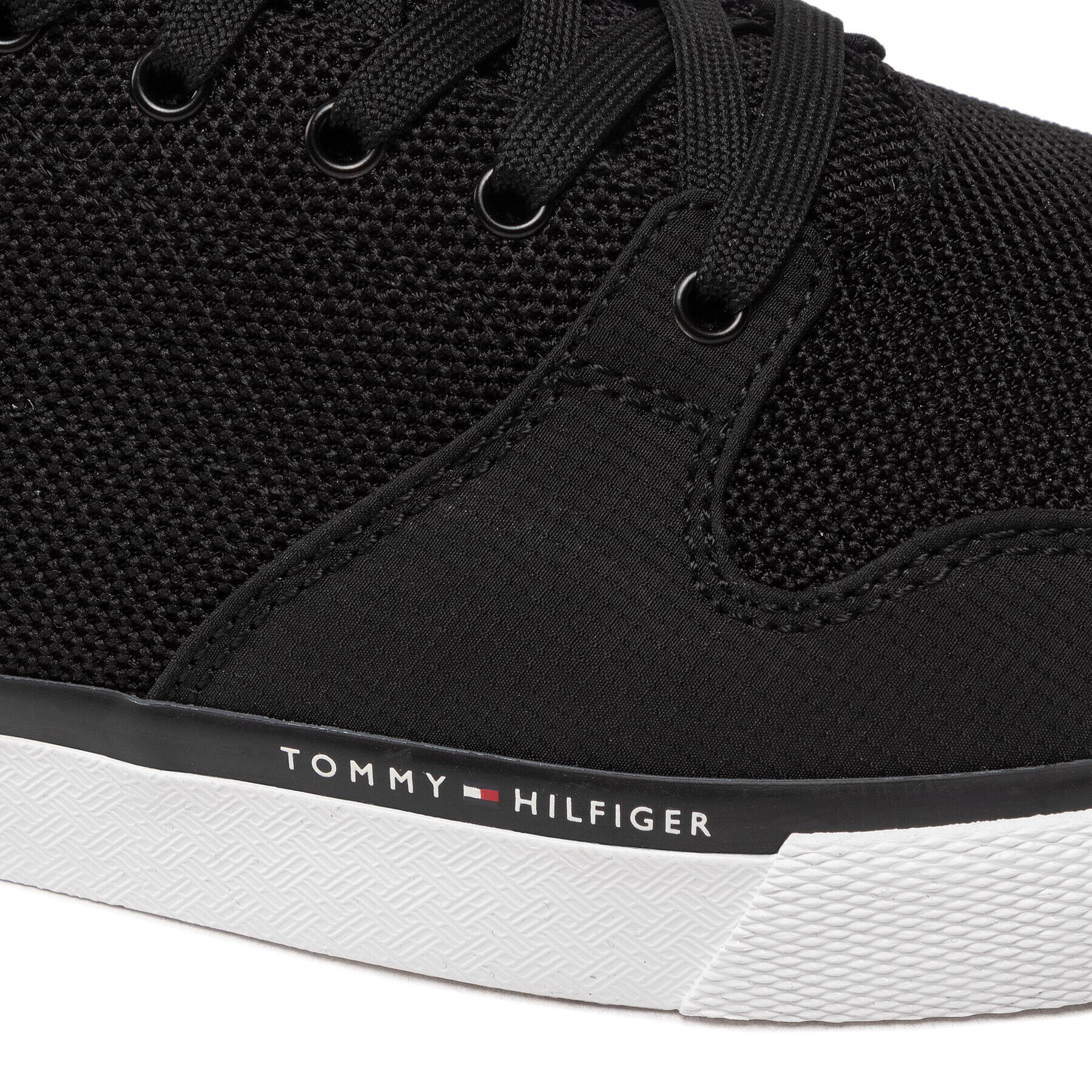 Tommy Hilfiger Сникърси Core Mix Mesh Vulc FM0FM04035 Черен - Pepit.bg