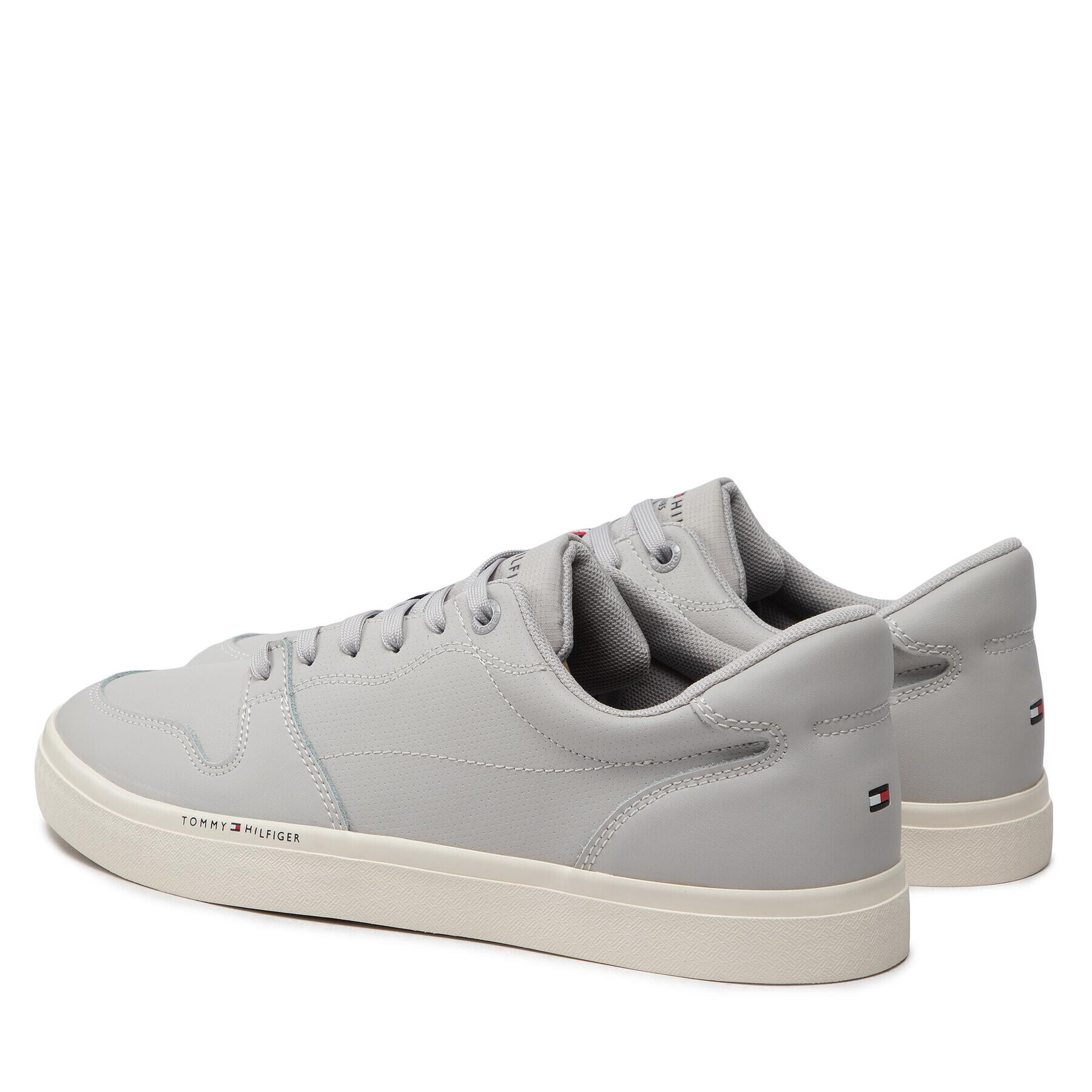 Tommy Hilfiger Сникърси Core Perf Leather Vulc FM0FM04139 Сив - Pepit.bg