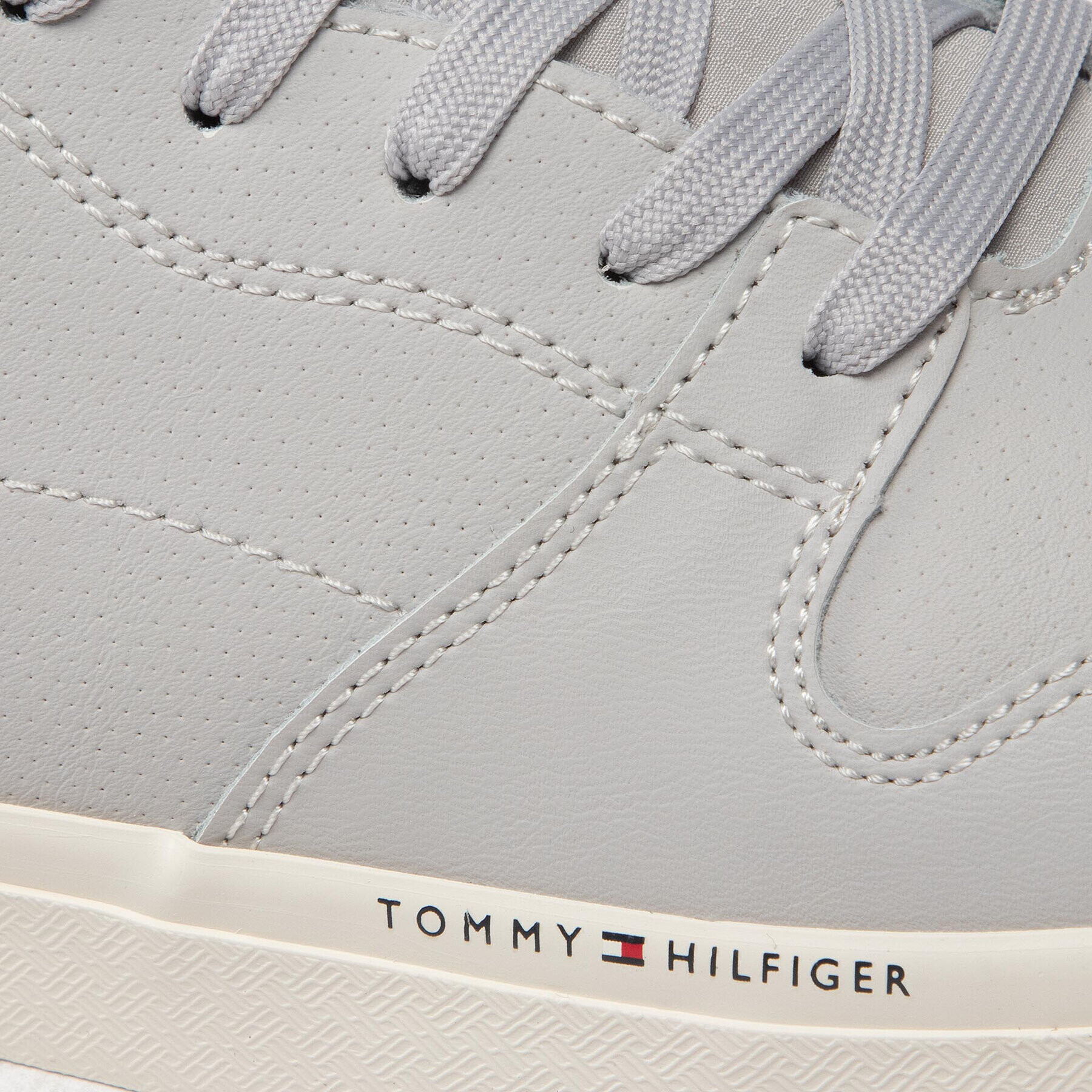 Tommy Hilfiger Сникърси Core Perf Leather Vulc FM0FM04139 Сив - Pepit.bg