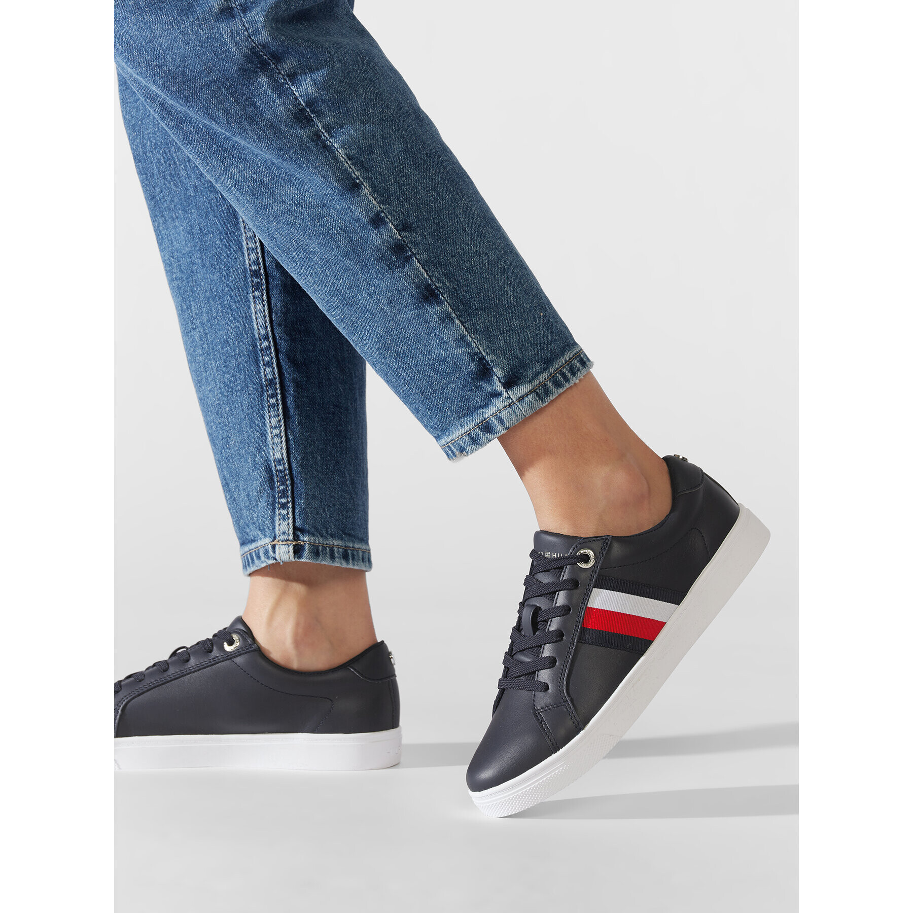 Tommy Hilfiger Сникърси Corp Webbing Sneaker FW0FW06721 Тъмносин - Pepit.bg
