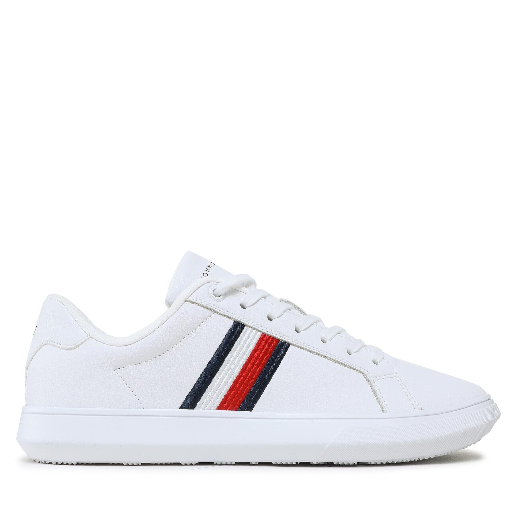 Tommy Hilfiger Сникърси Corporate Cup Leather Cup Stripes FM0FM04550 Бял - Pepit.bg