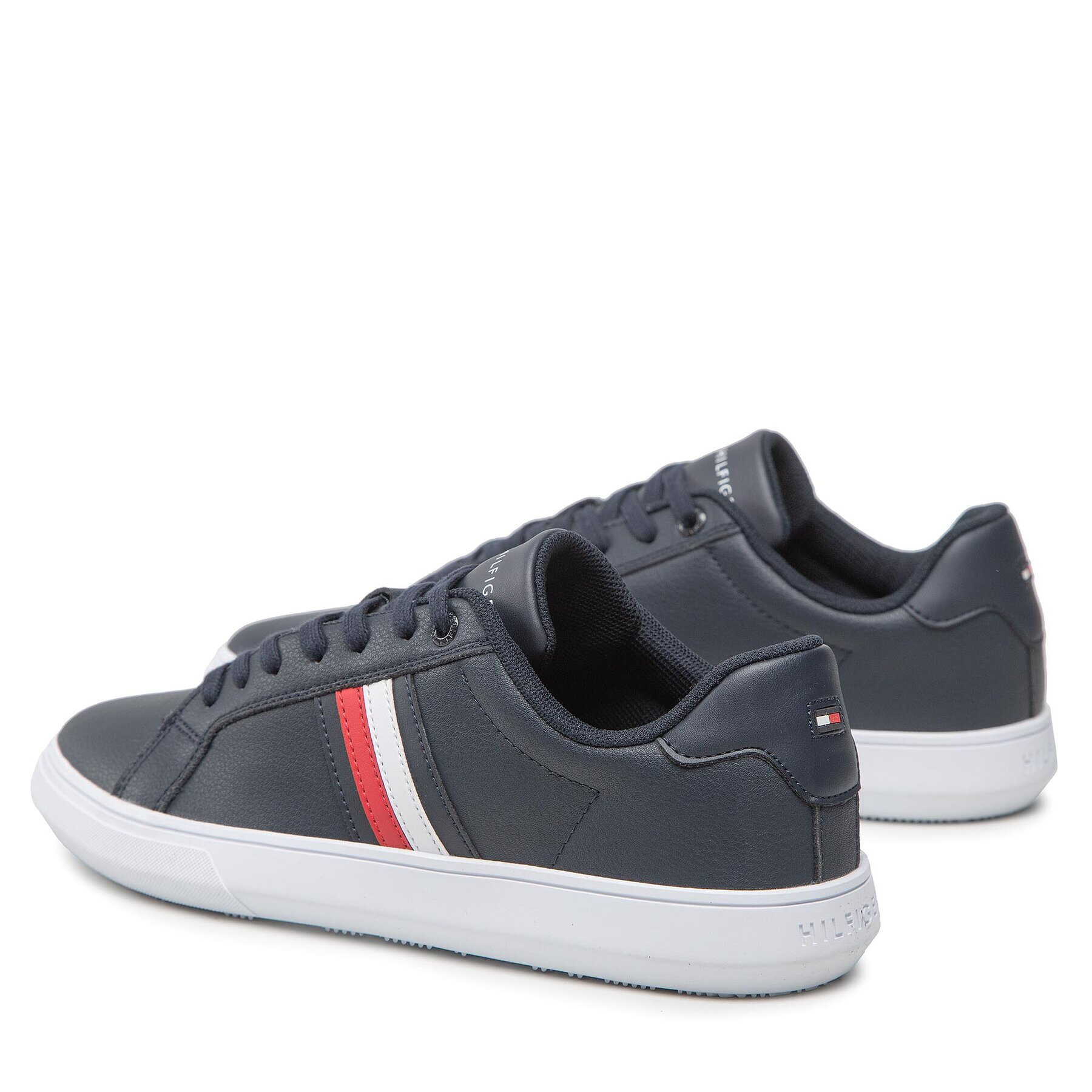 Tommy Hilfiger Сникърси Corporate Cup Leather Stripes FM0FM04275 Тъмносин - Pepit.bg