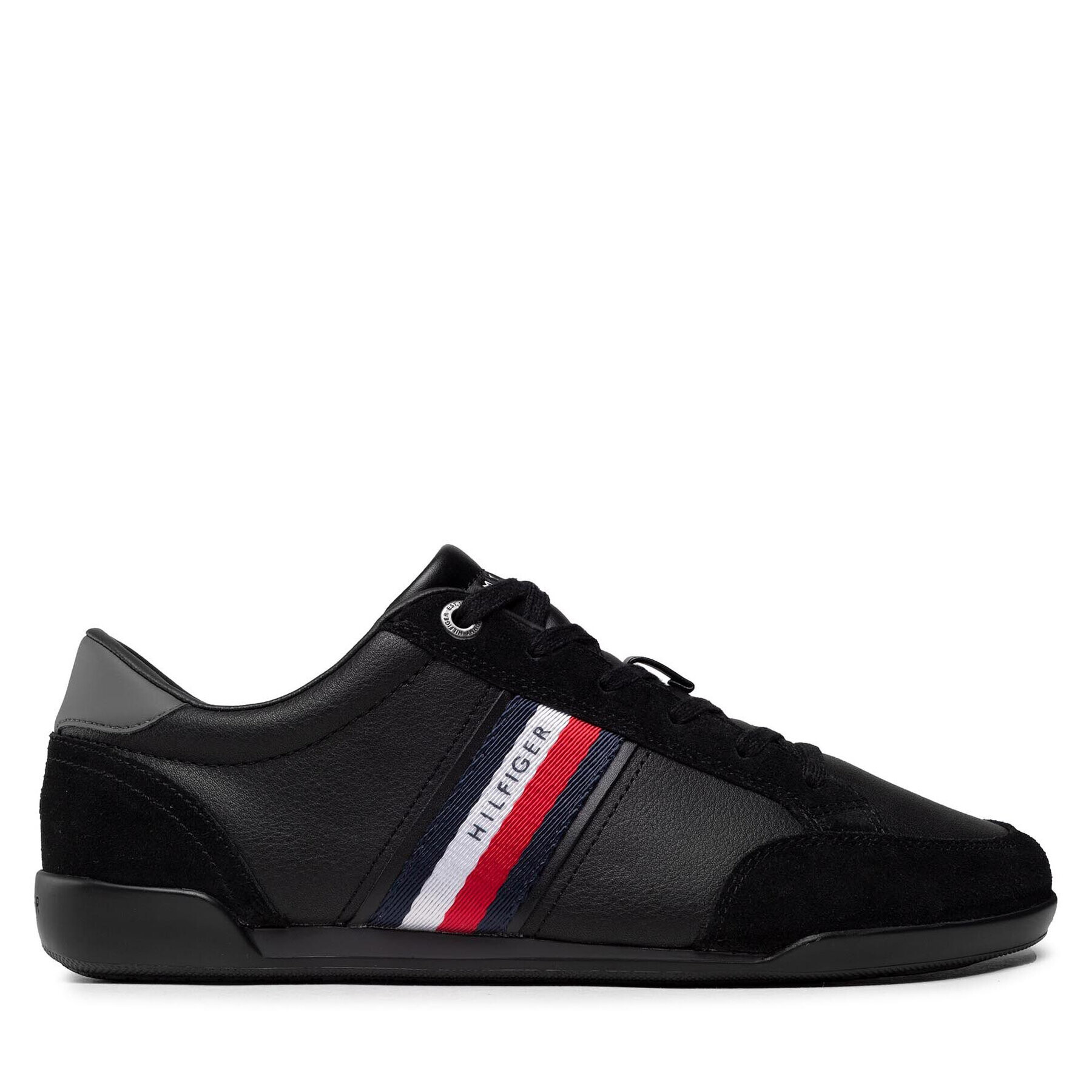 Tommy Hilfiger Сникърси Corporate Material Mix Leather FM0FM03741 Черен - Pepit.bg