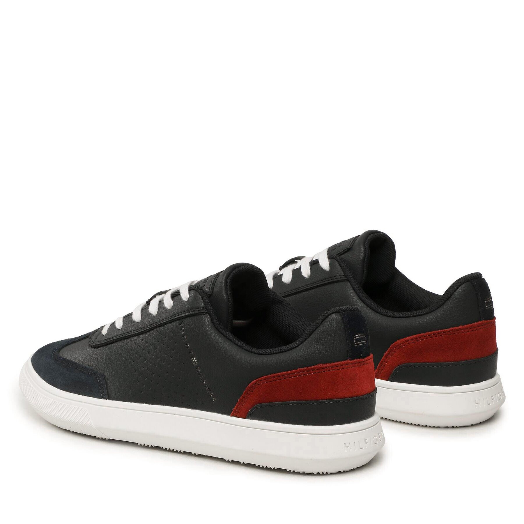 Tommy Hilfiger Сникърси Corporate Seasonal Cup Leather FM0FM04491 Тъмносин - Pepit.bg