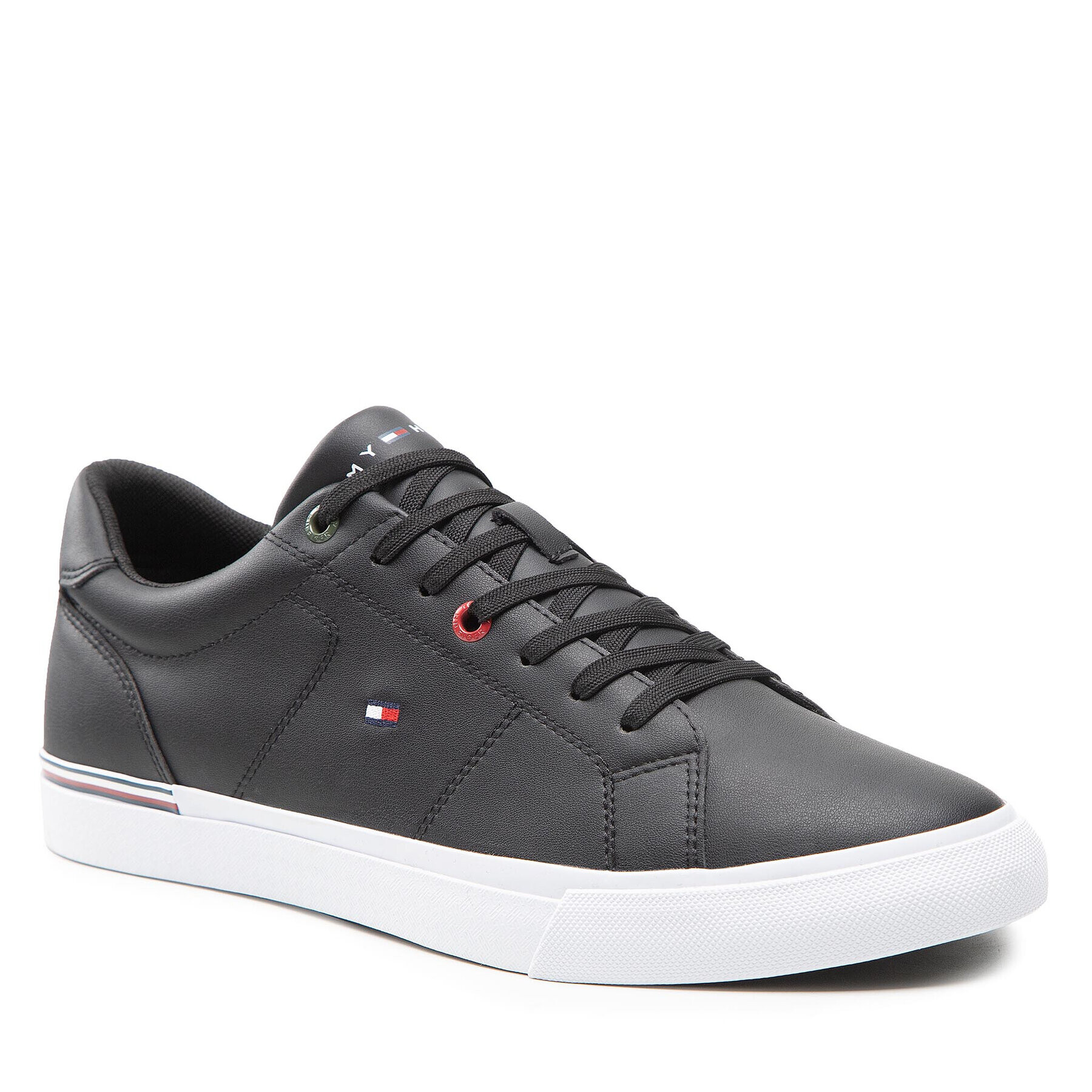 Tommy Hilfiger Сникърси Corporate Vulc Leather FM0FM03997 Черен - Pepit.bg