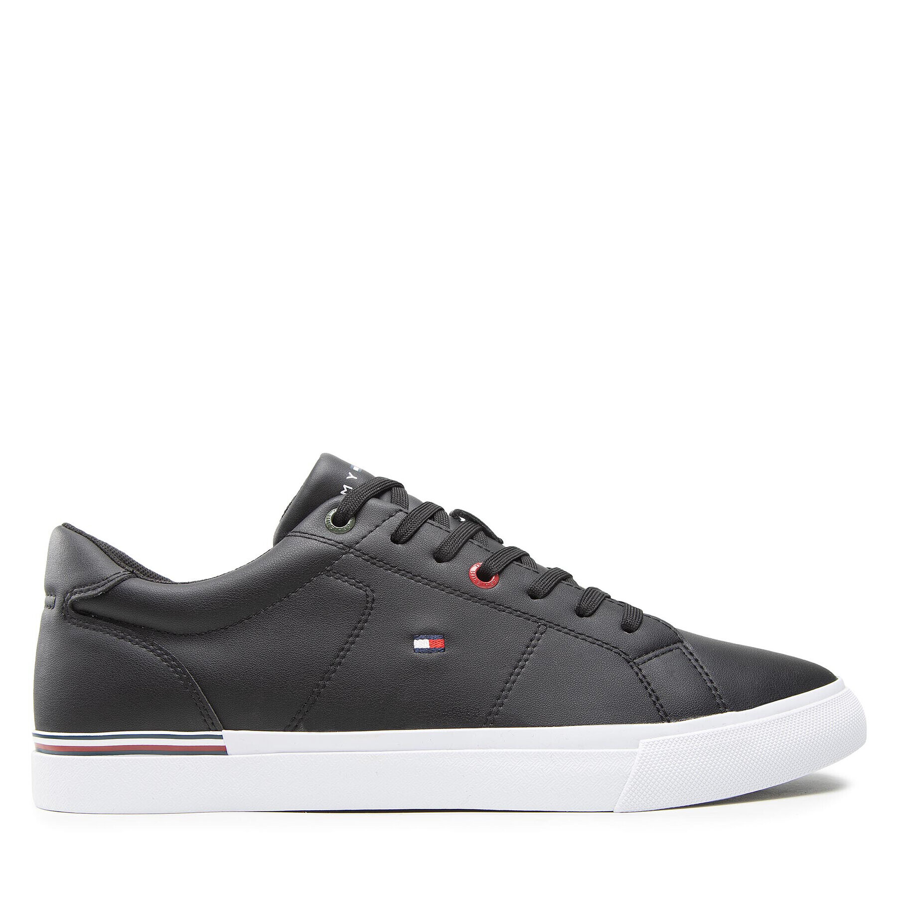 Tommy Hilfiger Сникърси Corporate Vulc Leather FM0FM03997 Черен - Pepit.bg