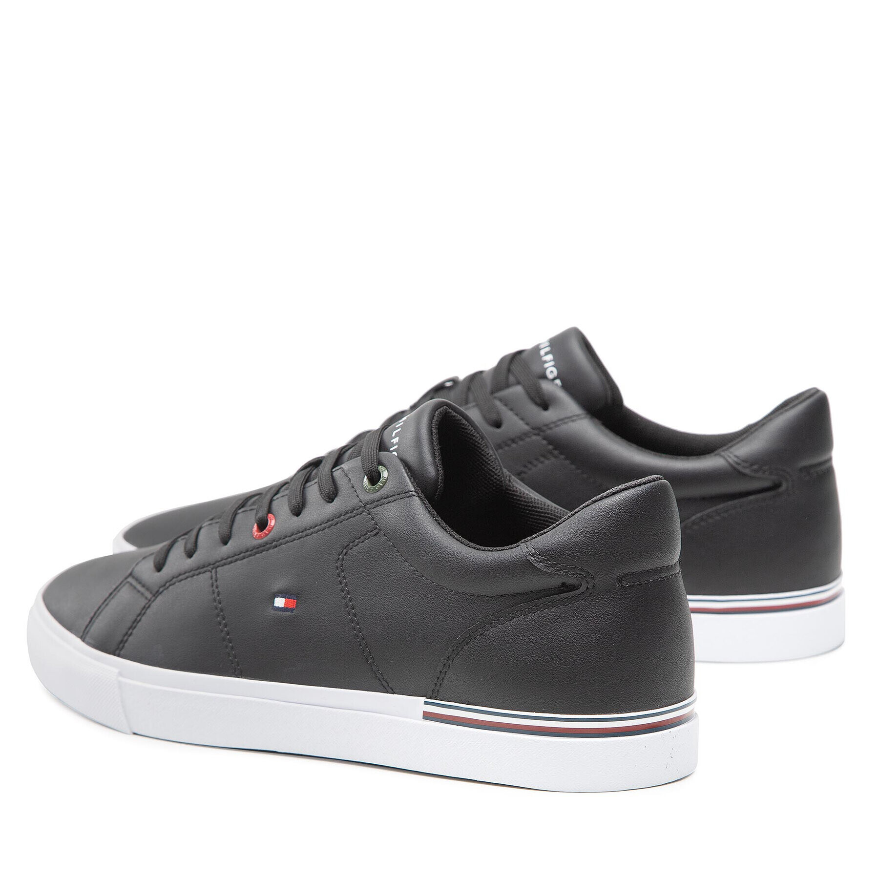 Tommy Hilfiger Сникърси Corporate Vulc Leather FM0FM03997 Черен - Pepit.bg