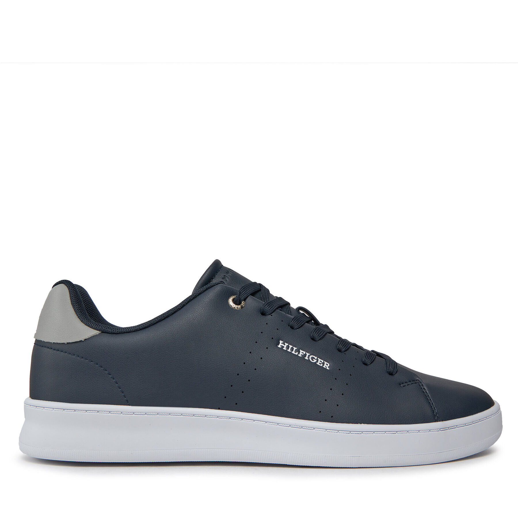 Tommy Hilfiger Сникърси Court Cup Lth Perf Detail FM0FM05038 Тъмносин - Pepit.bg