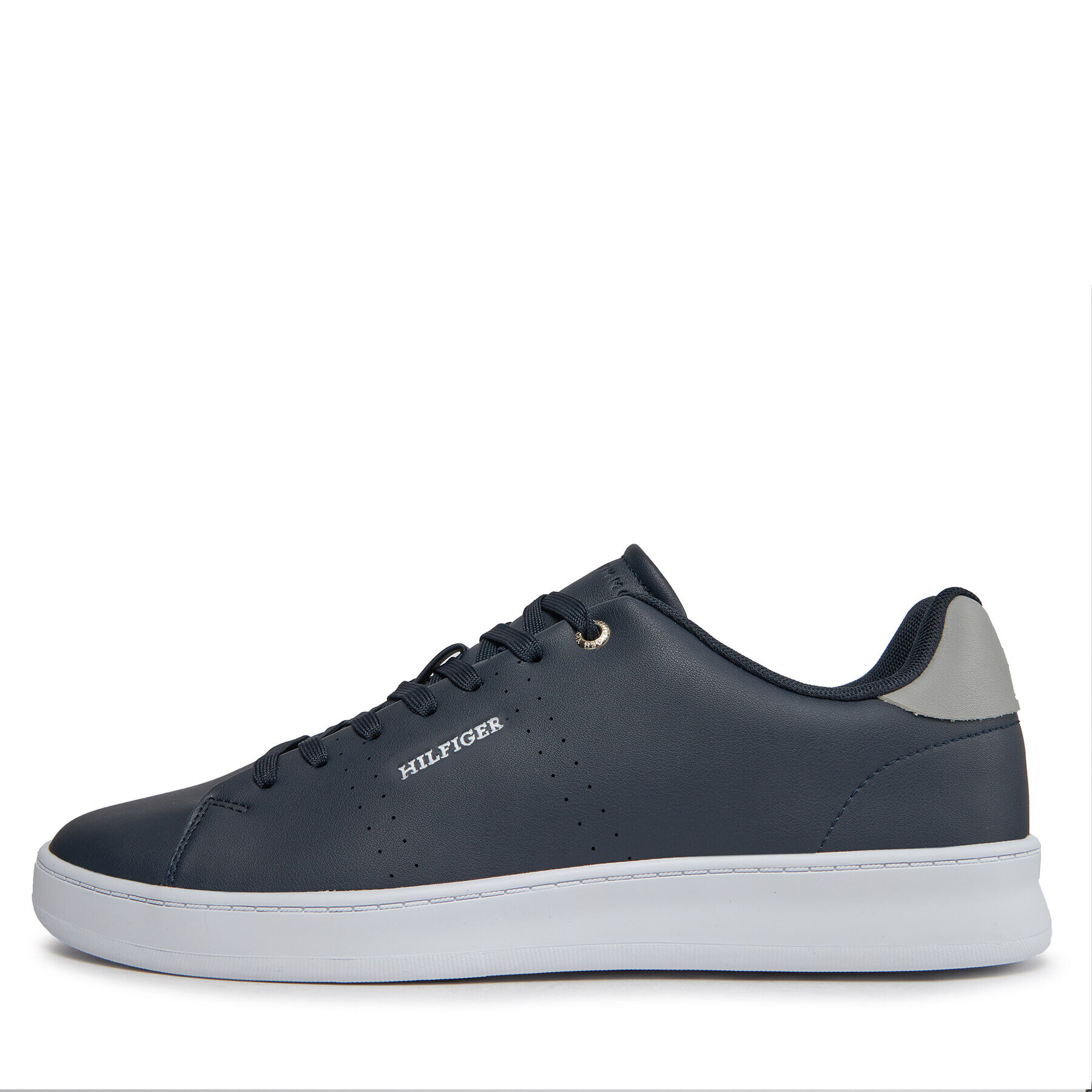 Tommy Hilfiger Сникърси Court Cup Lth Perf Detail FM0FM05038 Тъмносин - Pepit.bg