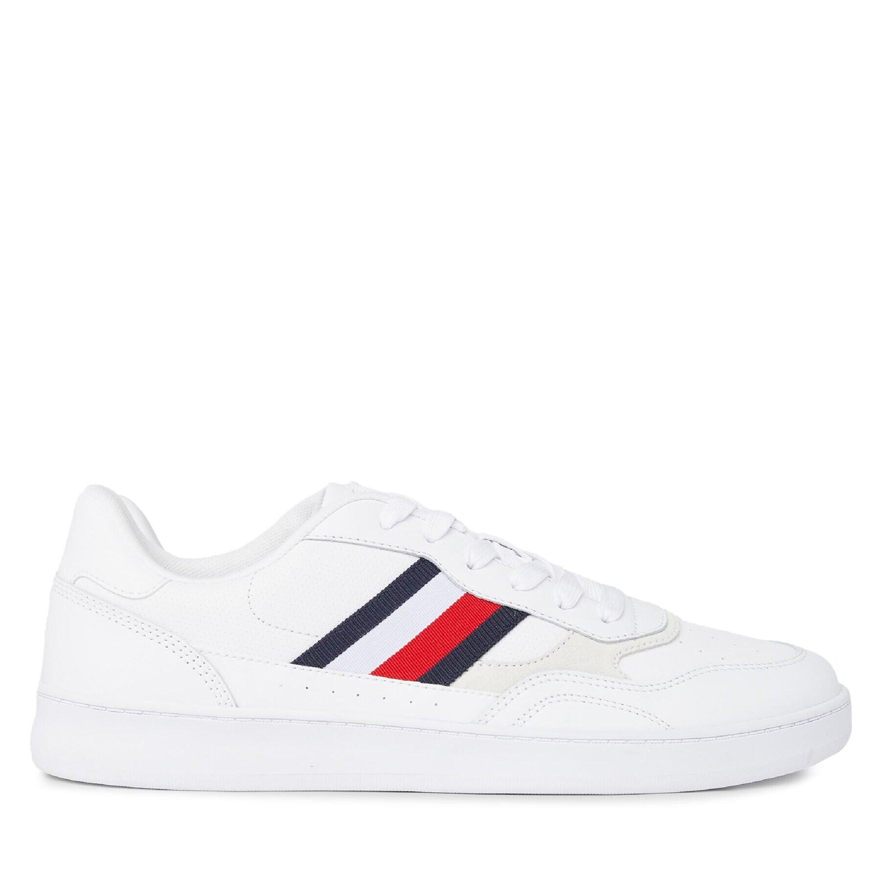 Tommy Hilfiger Сникърси Court Cupsole Retro Lth Stripes FM0FM04828 Бял - Pepit.bg