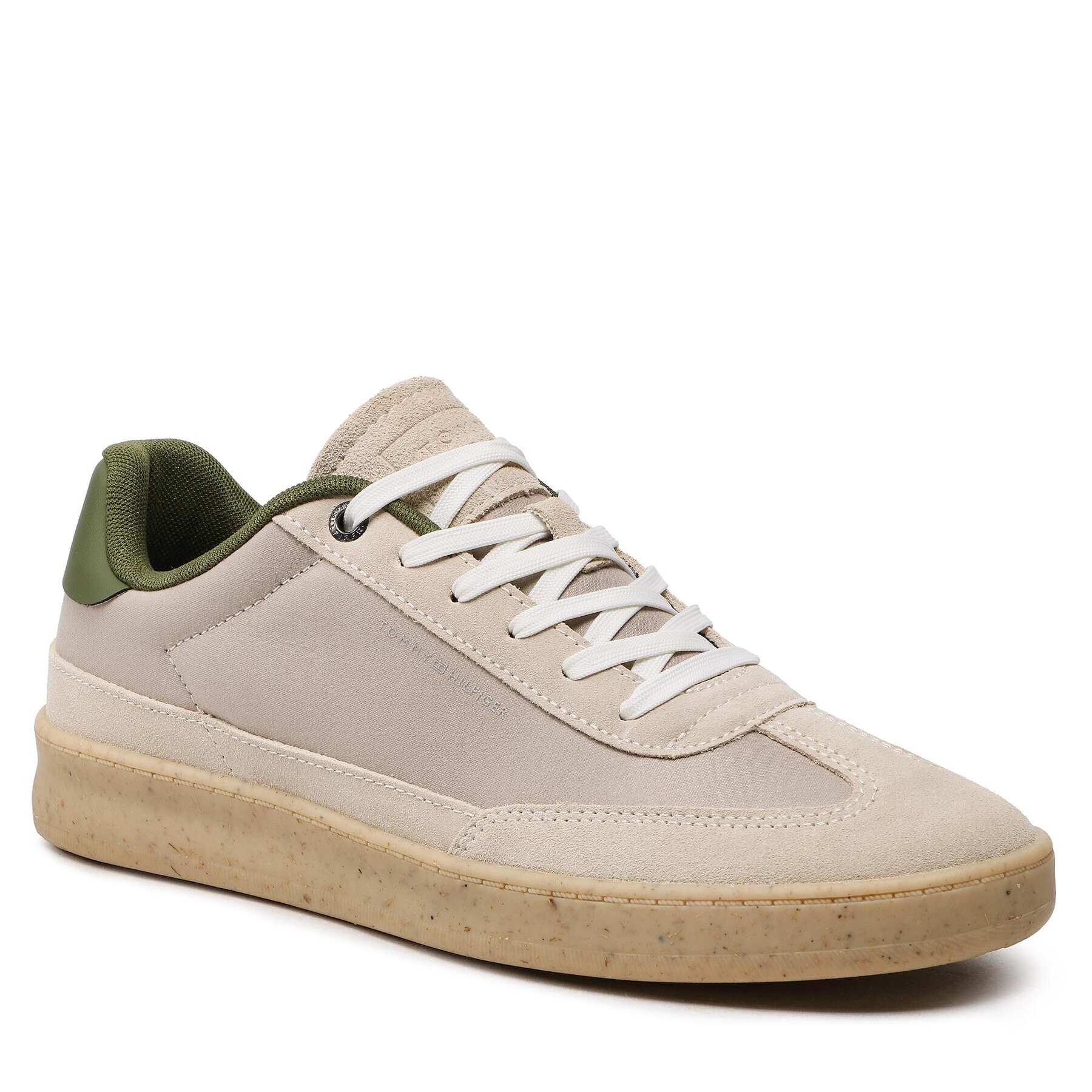 Tommy Hilfiger Сникърси Court Sneaker Mix Cup FM0FM04484 Бежов - Pepit.bg