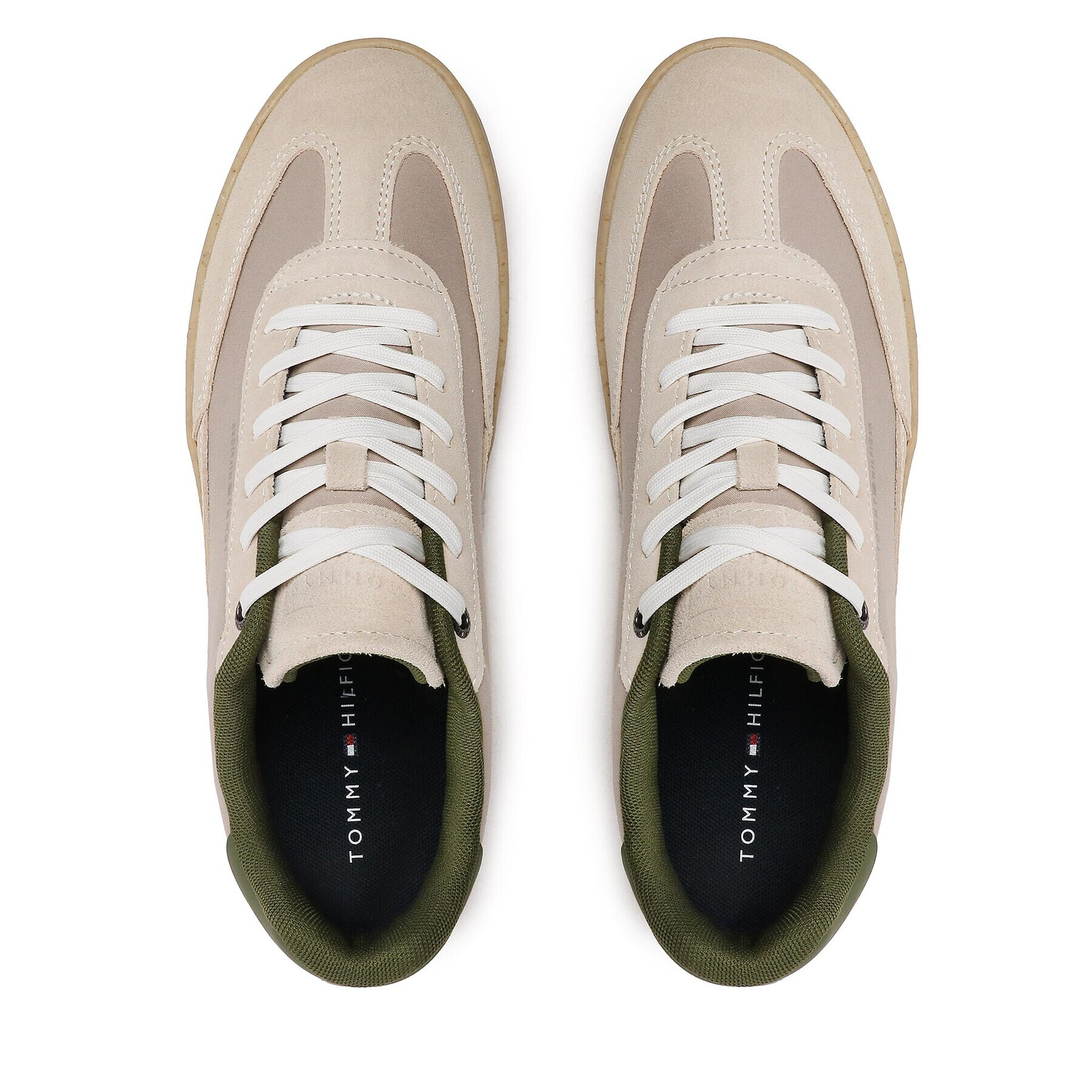 Tommy Hilfiger Сникърси Court Sneaker Mix Cup FM0FM04484 Бежов - Pepit.bg