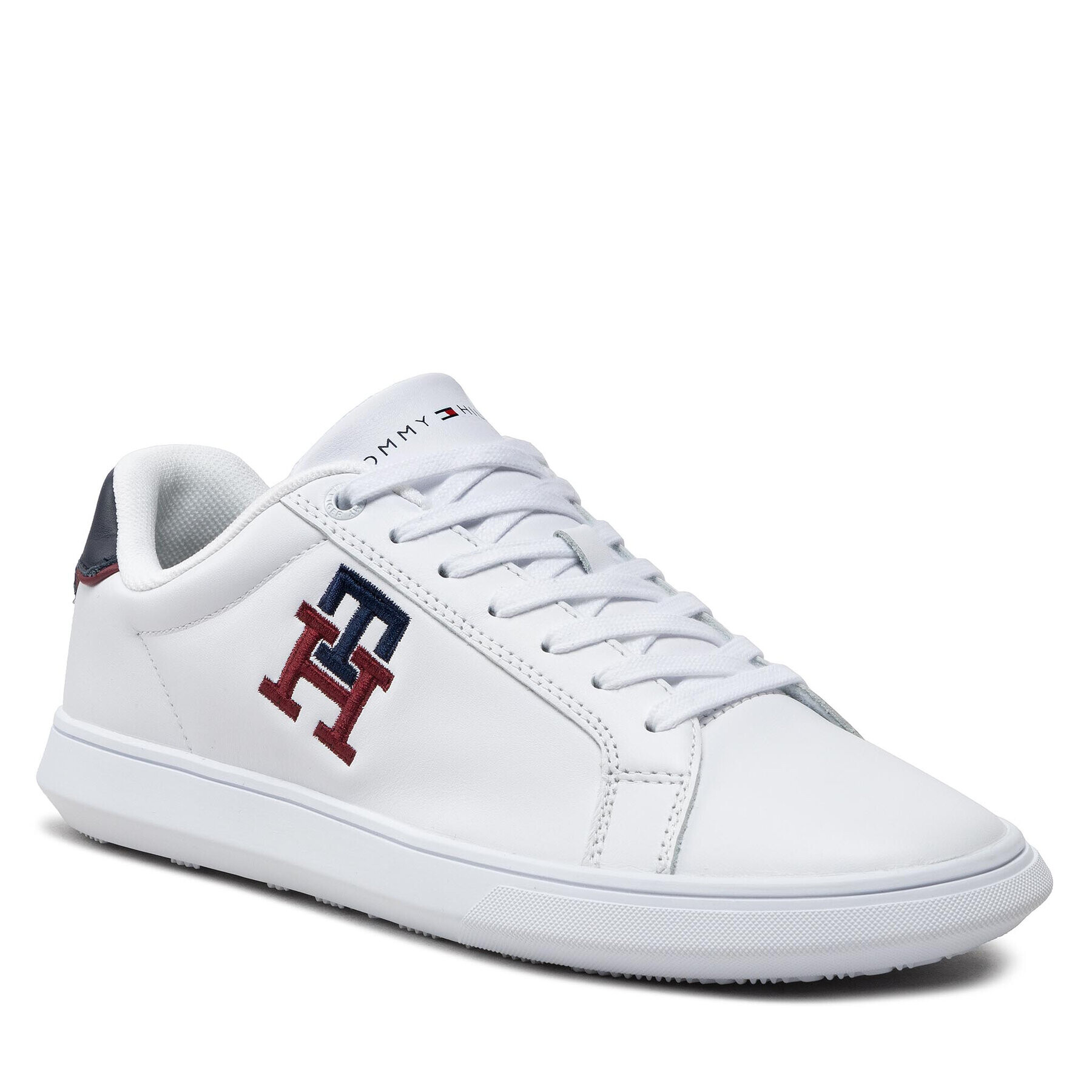 Tommy Hilfiger Сникърси Cupsole Leather Monogram FM0FM04276 Бял - Pepit.bg