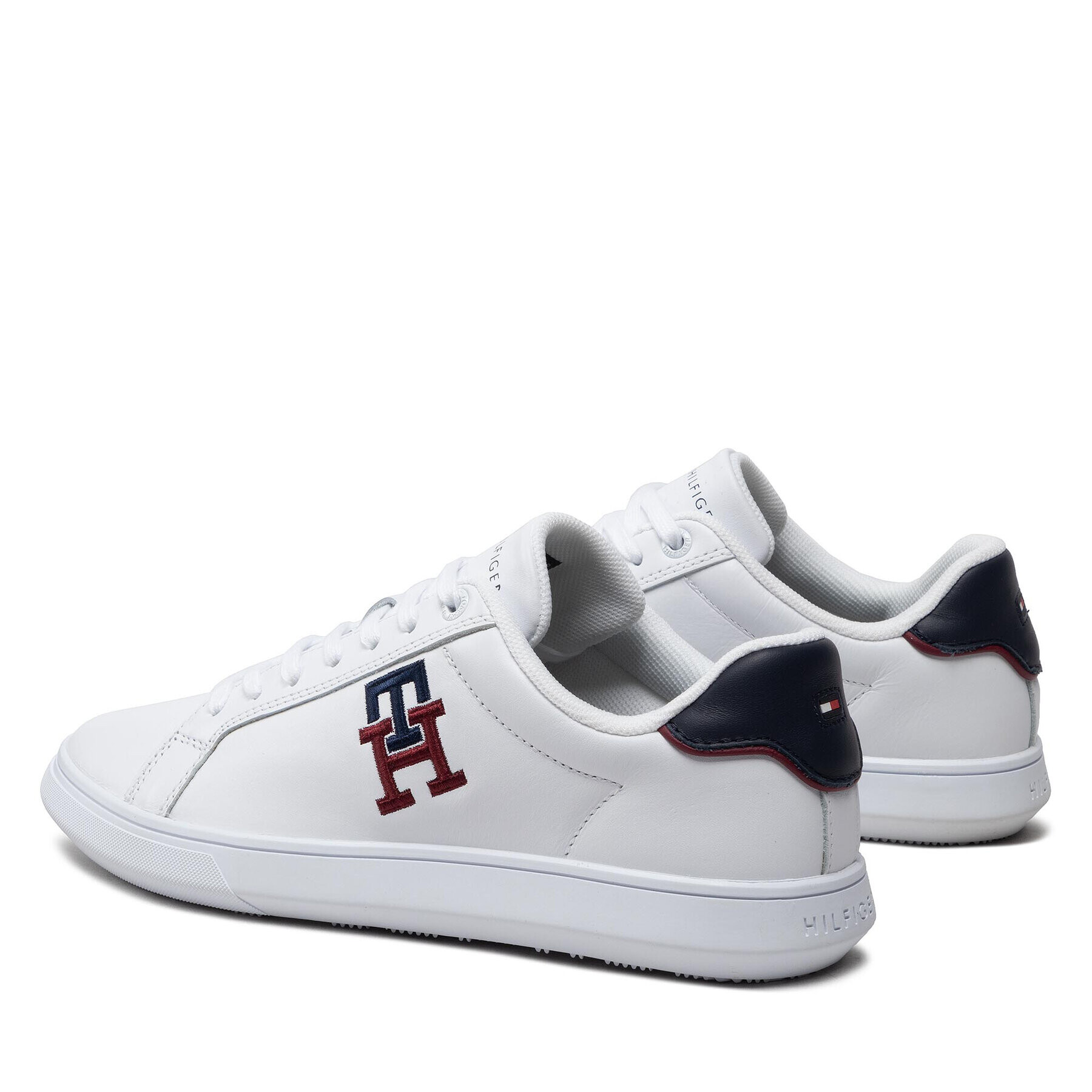 Tommy Hilfiger Сникърси Cupsole Leather Monogram FM0FM04276 Бял - Pepit.bg