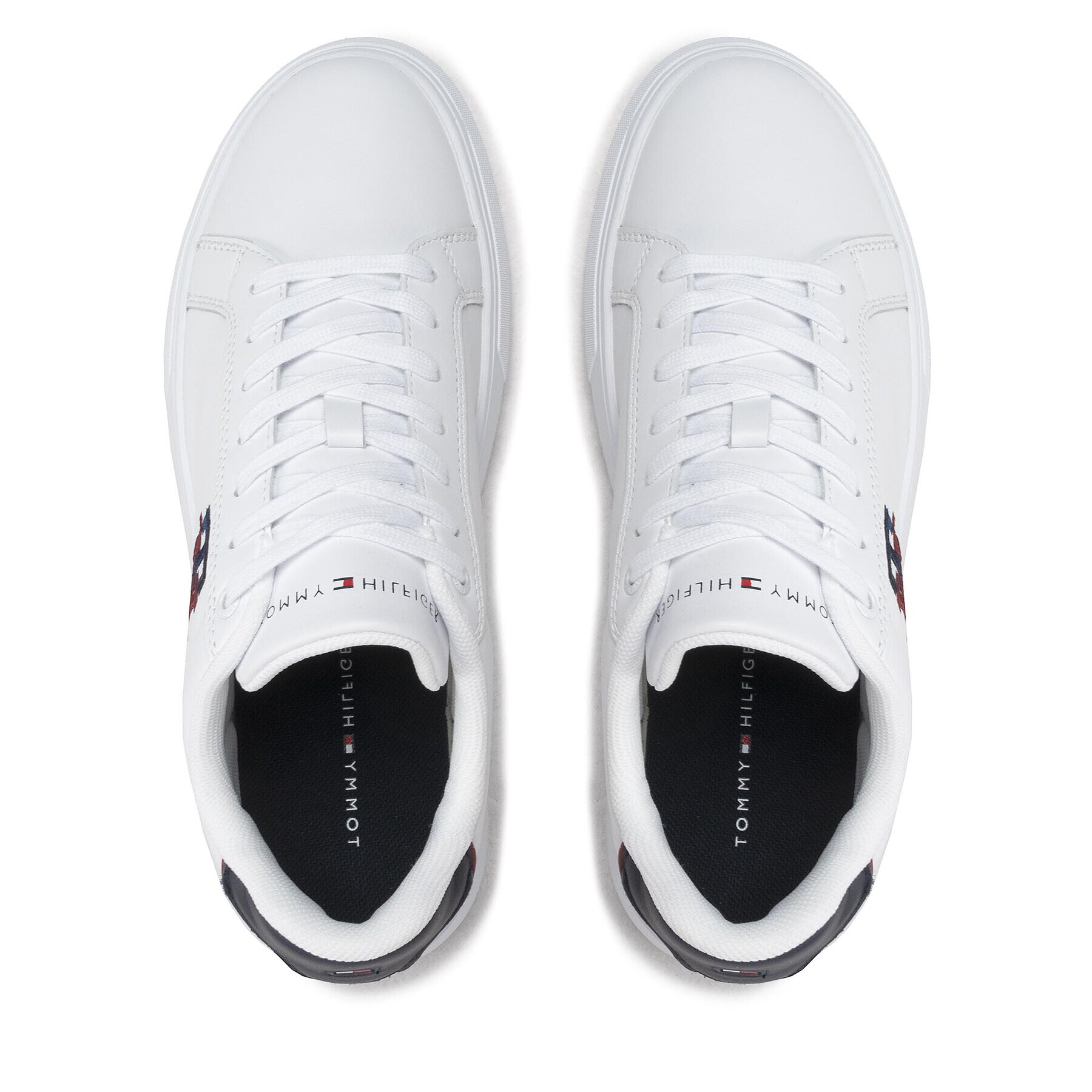 Tommy Hilfiger Сникърси Cupsole Leather Monogram FM0FM04276 Бял - Pepit.bg