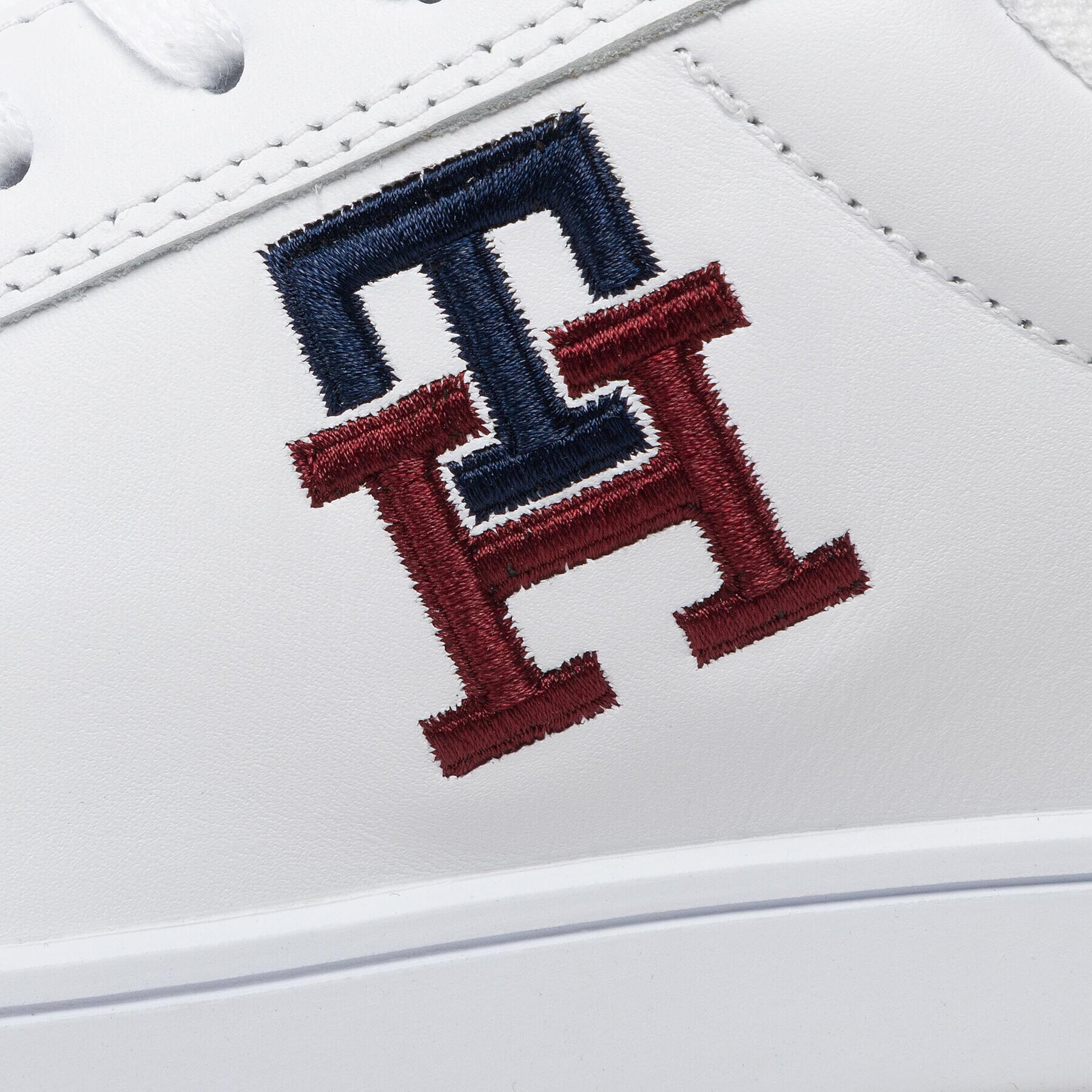 Tommy Hilfiger Сникърси Cupsole Leather Monogram FM0FM04276 Бял - Pepit.bg