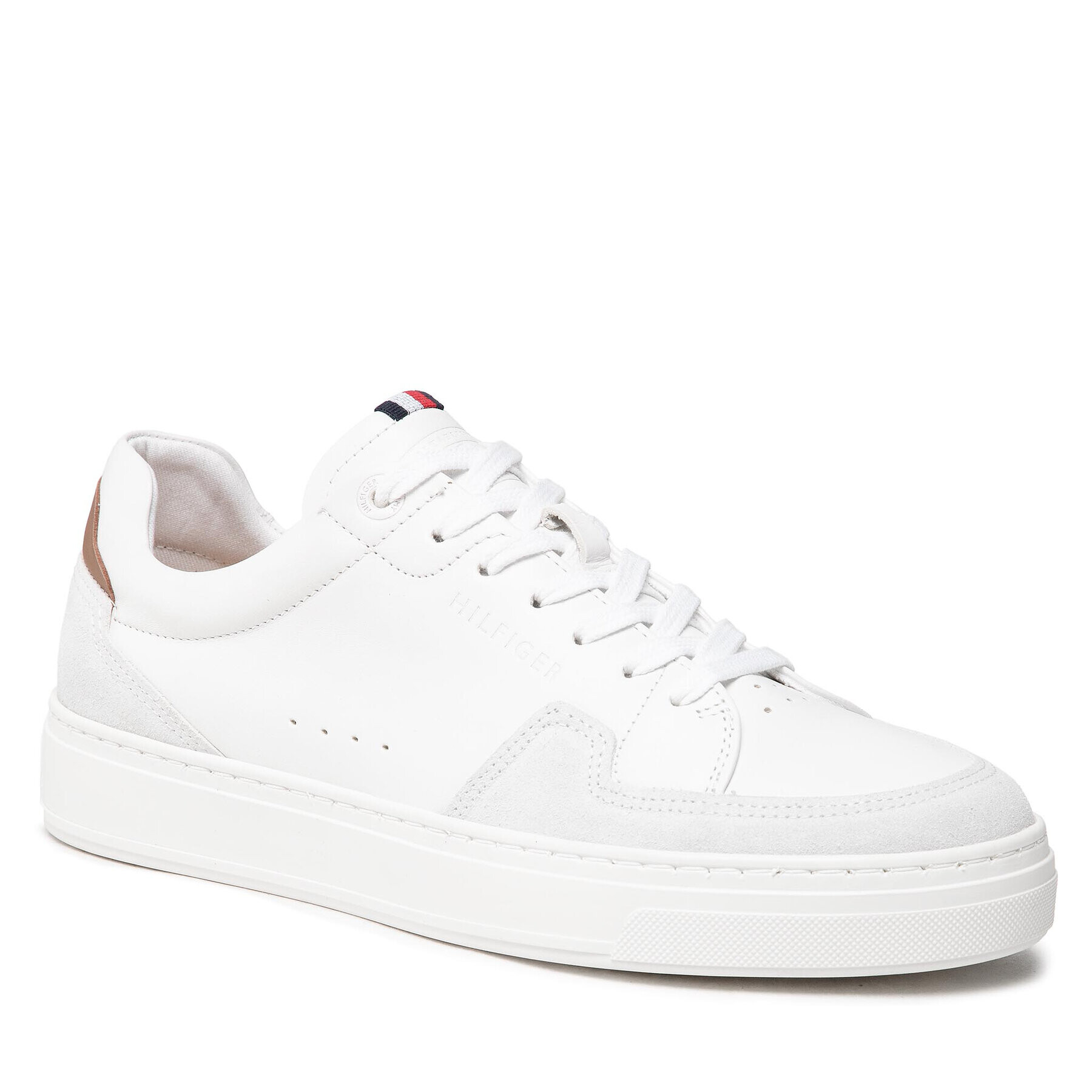 Tommy Hilfiger Сникърси Cupsole Sustainable Leather Mix FM0FM03830 Бял - Pepit.bg