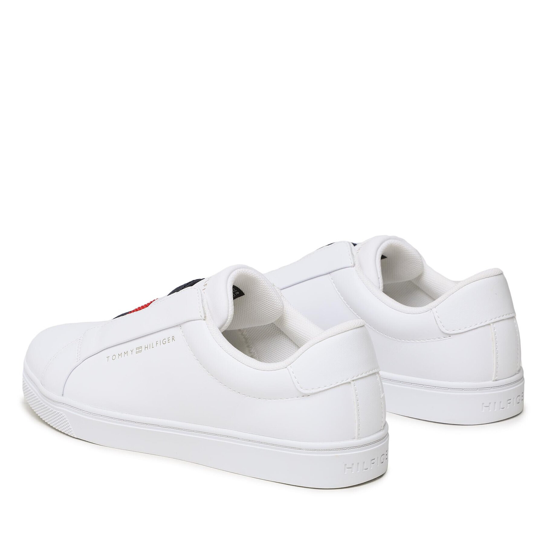 Tommy Hilfiger Сникърси Elastic Slip On FW0FW07032 Бял - Pepit.bg