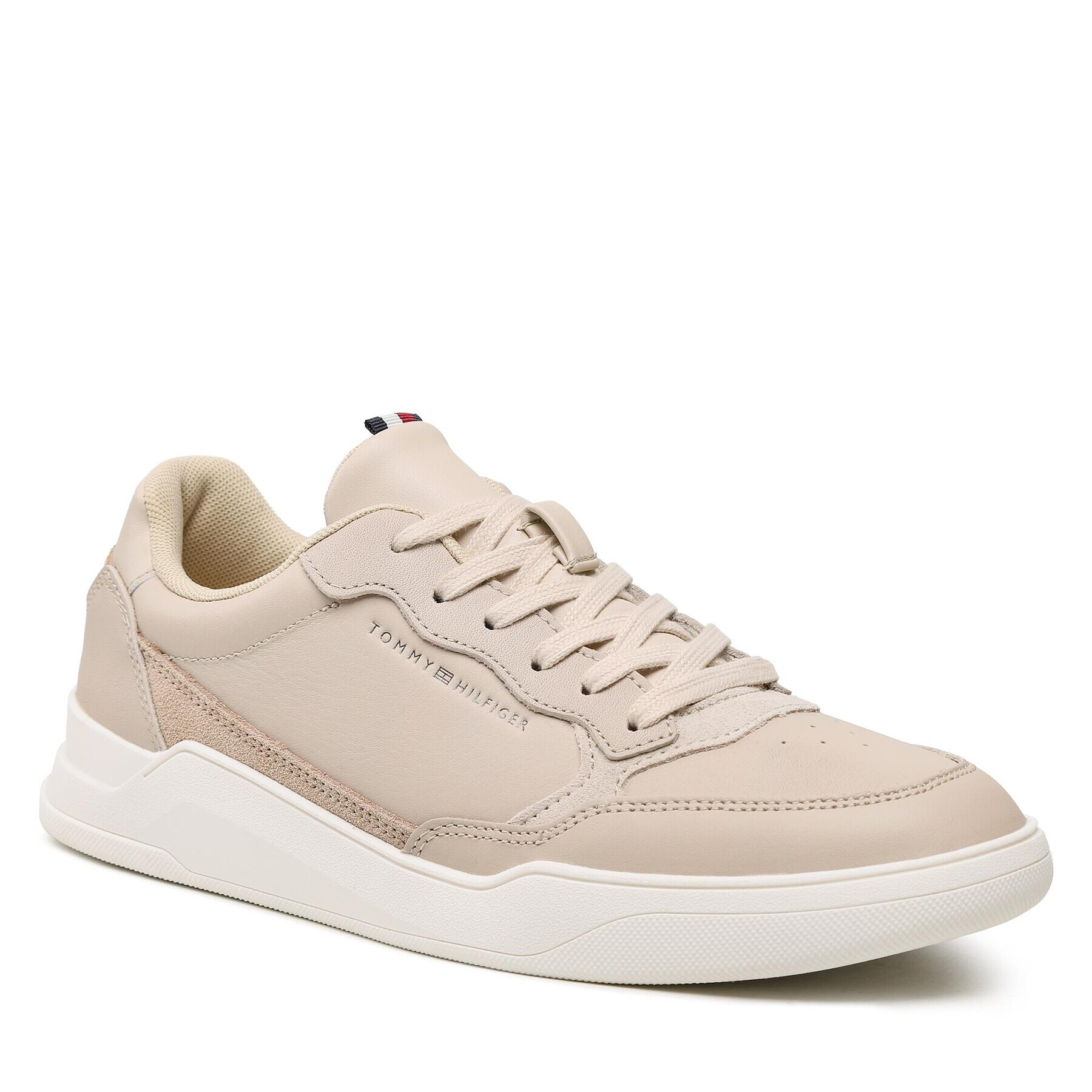 Tommy Hilfiger Сникърси Elevated Cupsole Leather FM0FM04490 Бежов - Pepit.bg