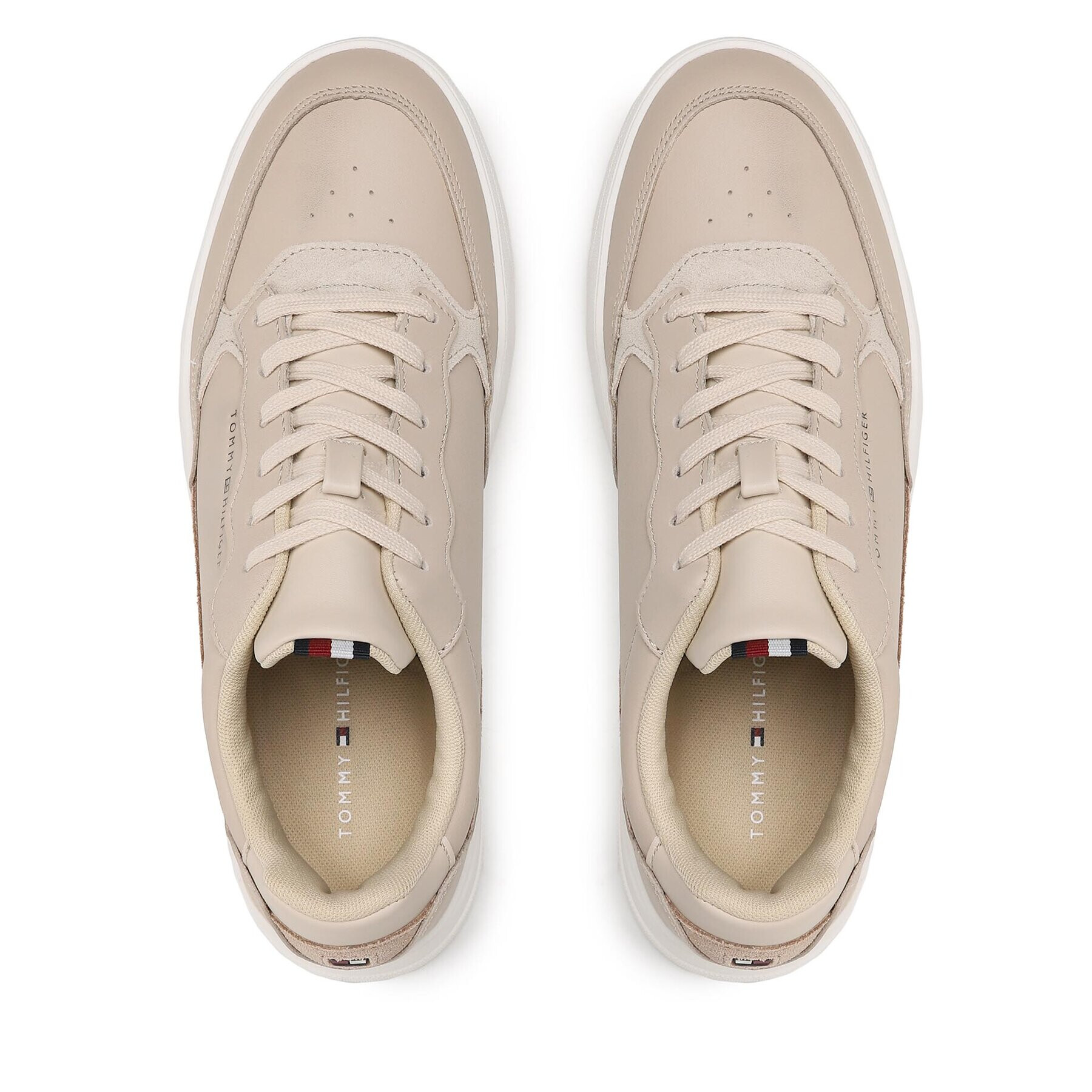 Tommy Hilfiger Сникърси Elevated Cupsole Leather FM0FM04490 Бежов - Pepit.bg