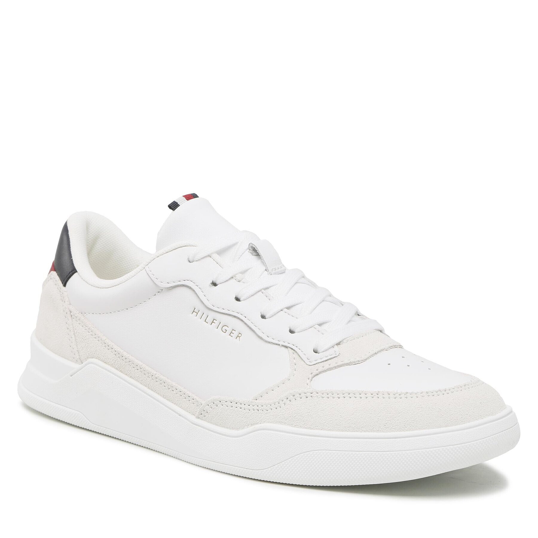 Tommy Hilfiger Сникърси Elevated Cupsole Leather Mix FM0FM04358 Бял - Pepit.bg
