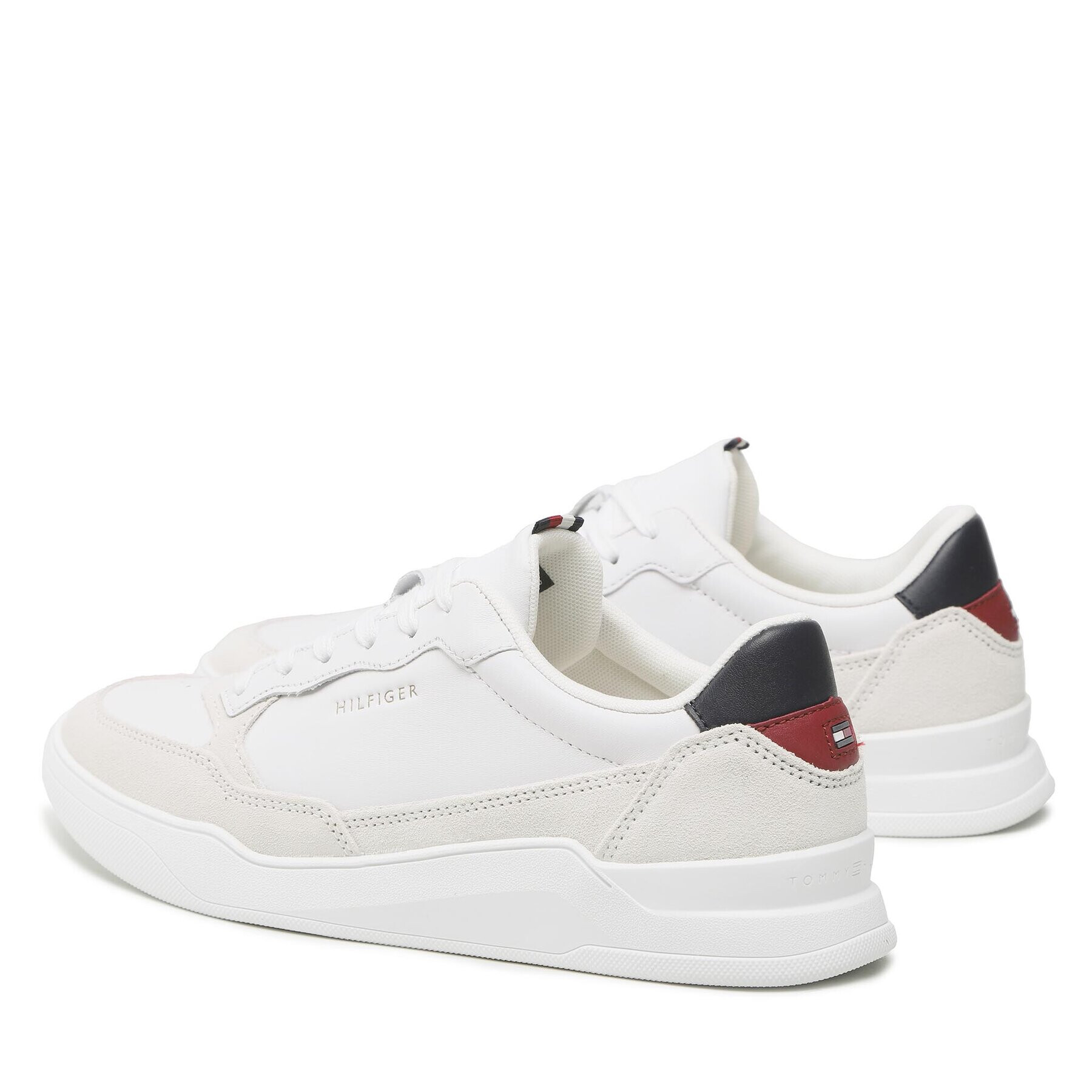 Tommy Hilfiger Сникърси Elevated Cupsole Leather Mix FM0FM04358 Бял - Pepit.bg