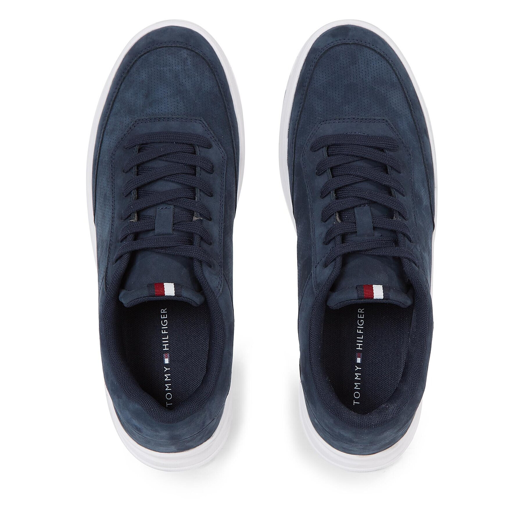 Tommy Hilfiger Сникърси Elevated Cupsole Nubuck FM0FM04933 Син - Pepit.bg