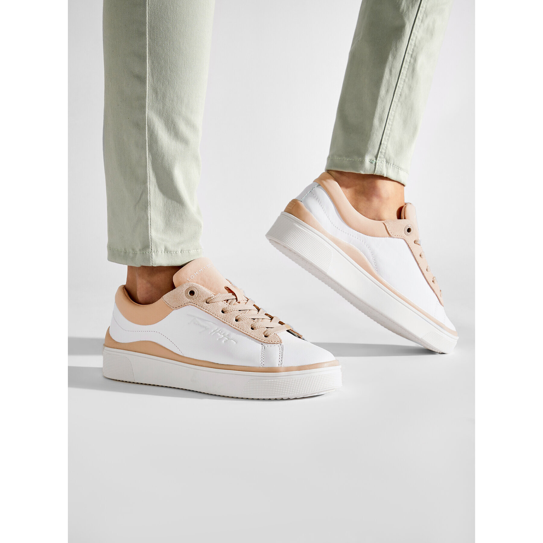 Tommy Hilfiger Сникърси Elevated Cupsole Sneaker FW0FW06317 Бял - Pepit.bg