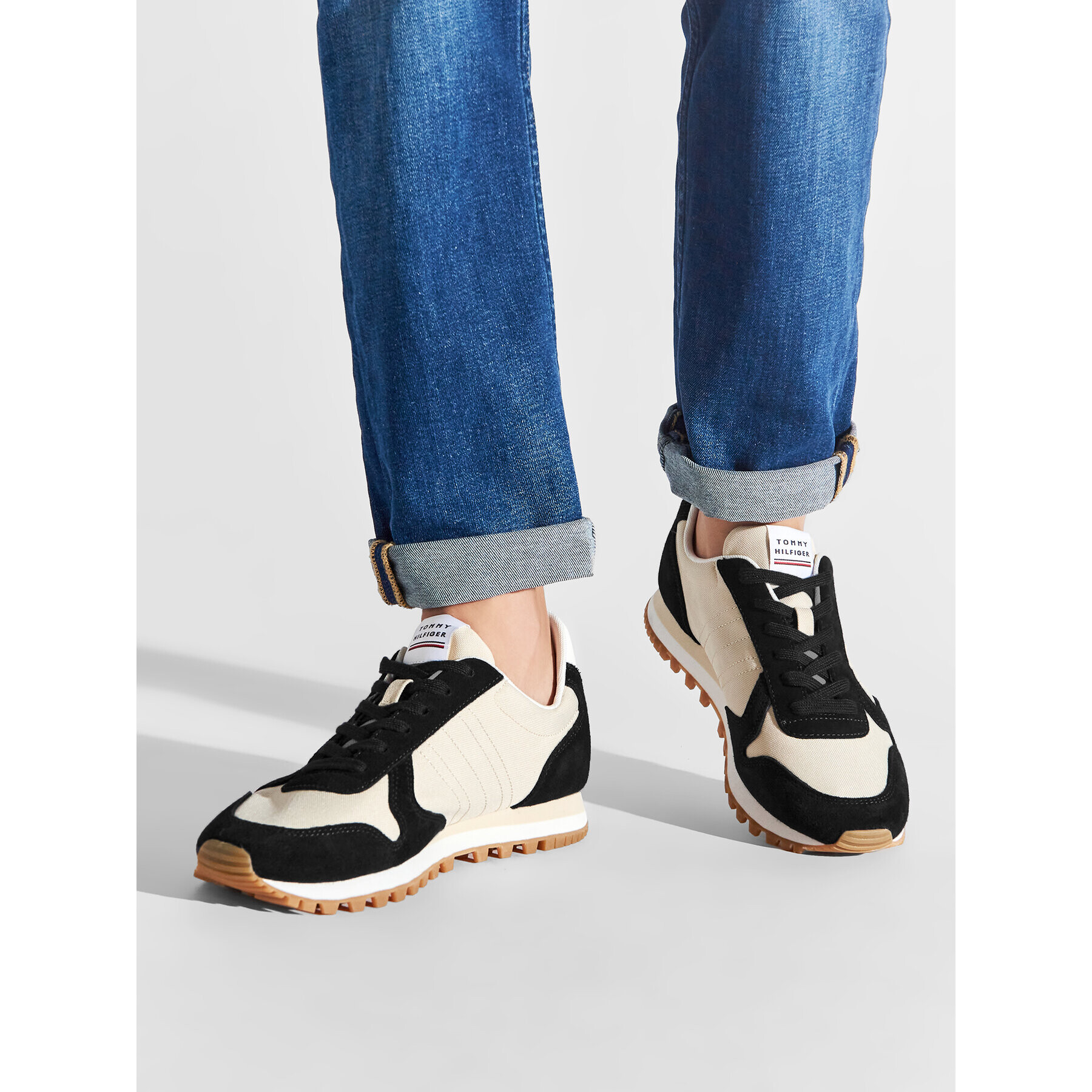 Tommy Hilfiger Сникърси Elevated Eva Runner Mix FM0FM04028 Бежов - Pepit.bg