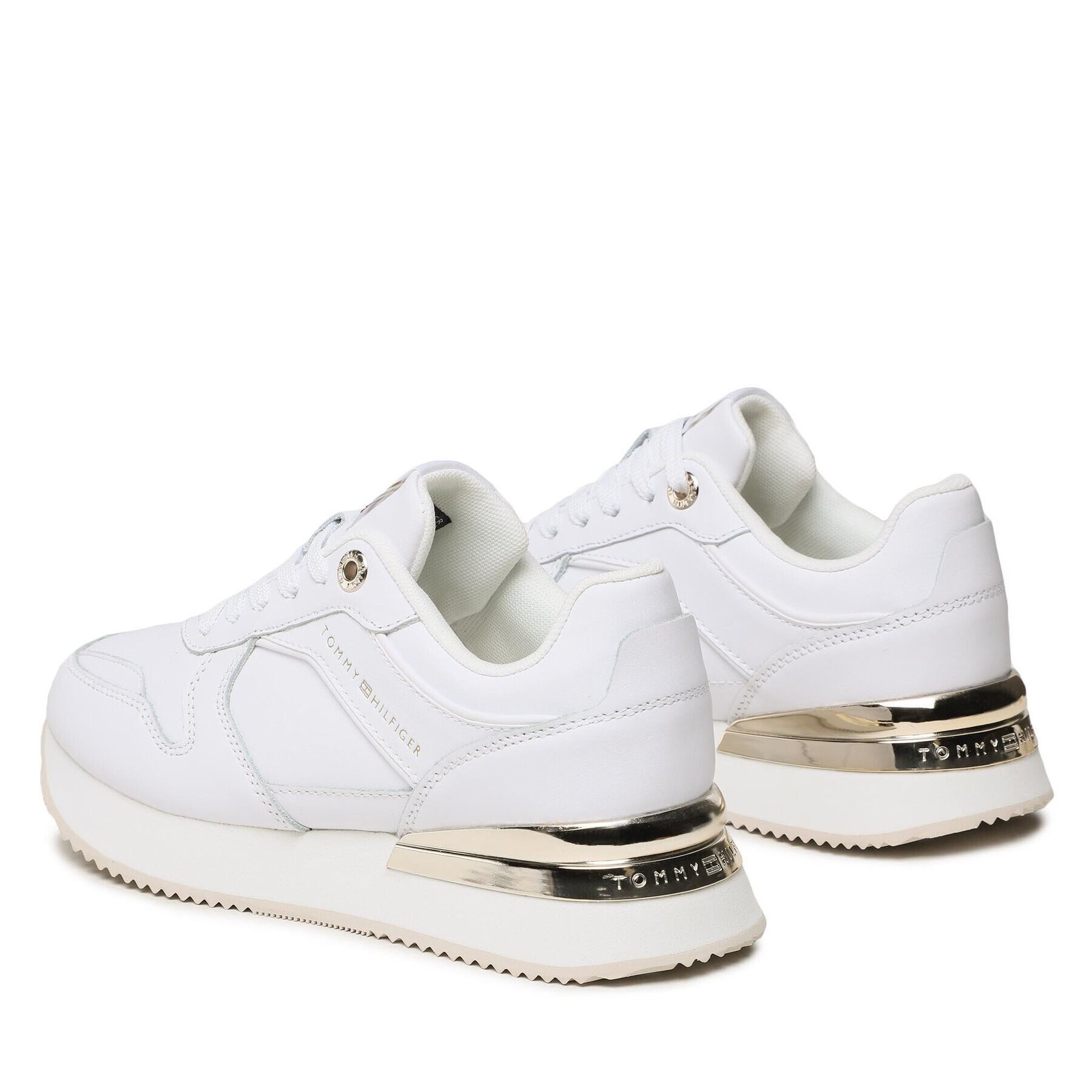 Tommy Hilfiger Сникърси Elevated Feminine Leather Runner FW0FW07108 Бял - Pepit.bg