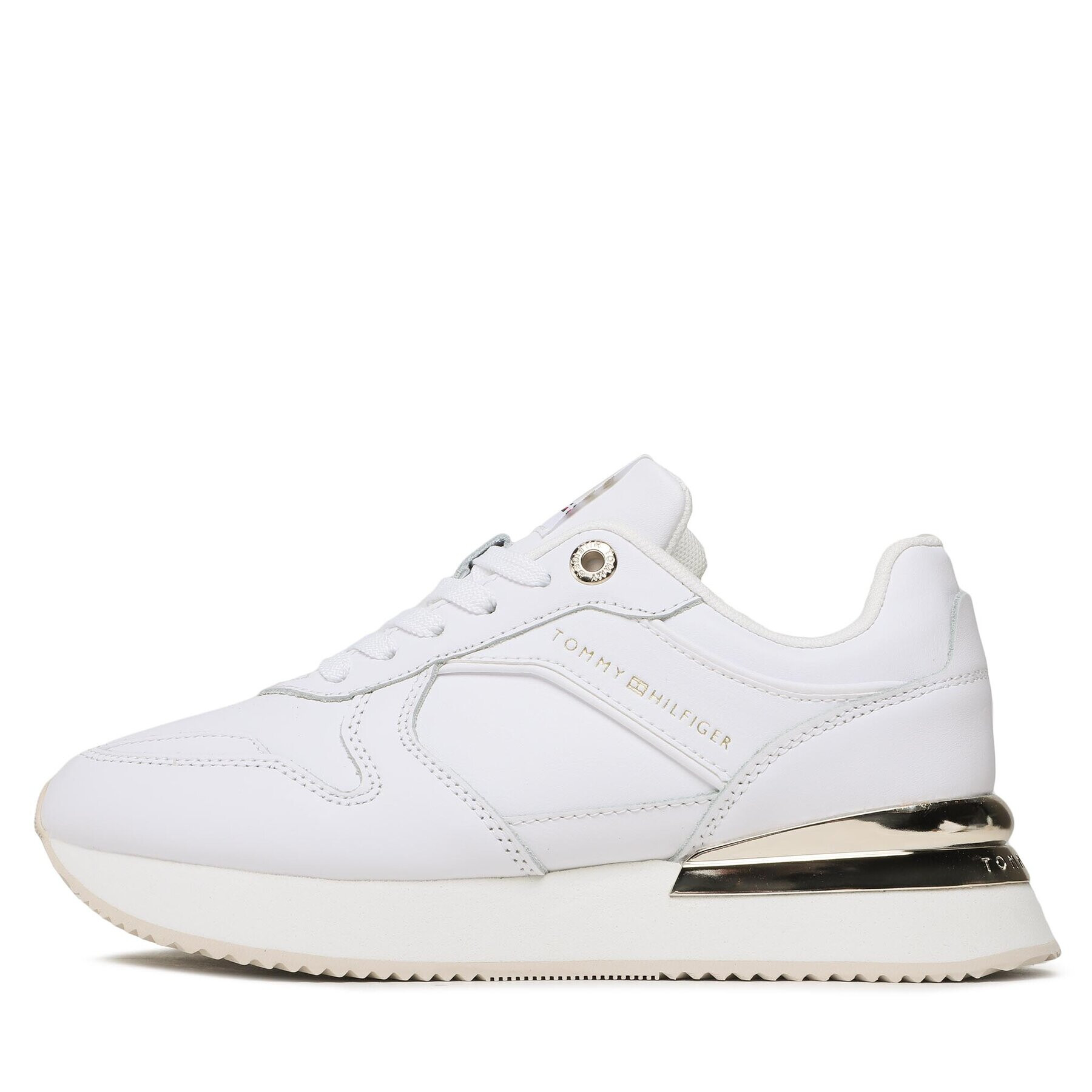 Tommy Hilfiger Сникърси Elevated Feminine Leather Runner FW0FW07108 Бял - Pepit.bg