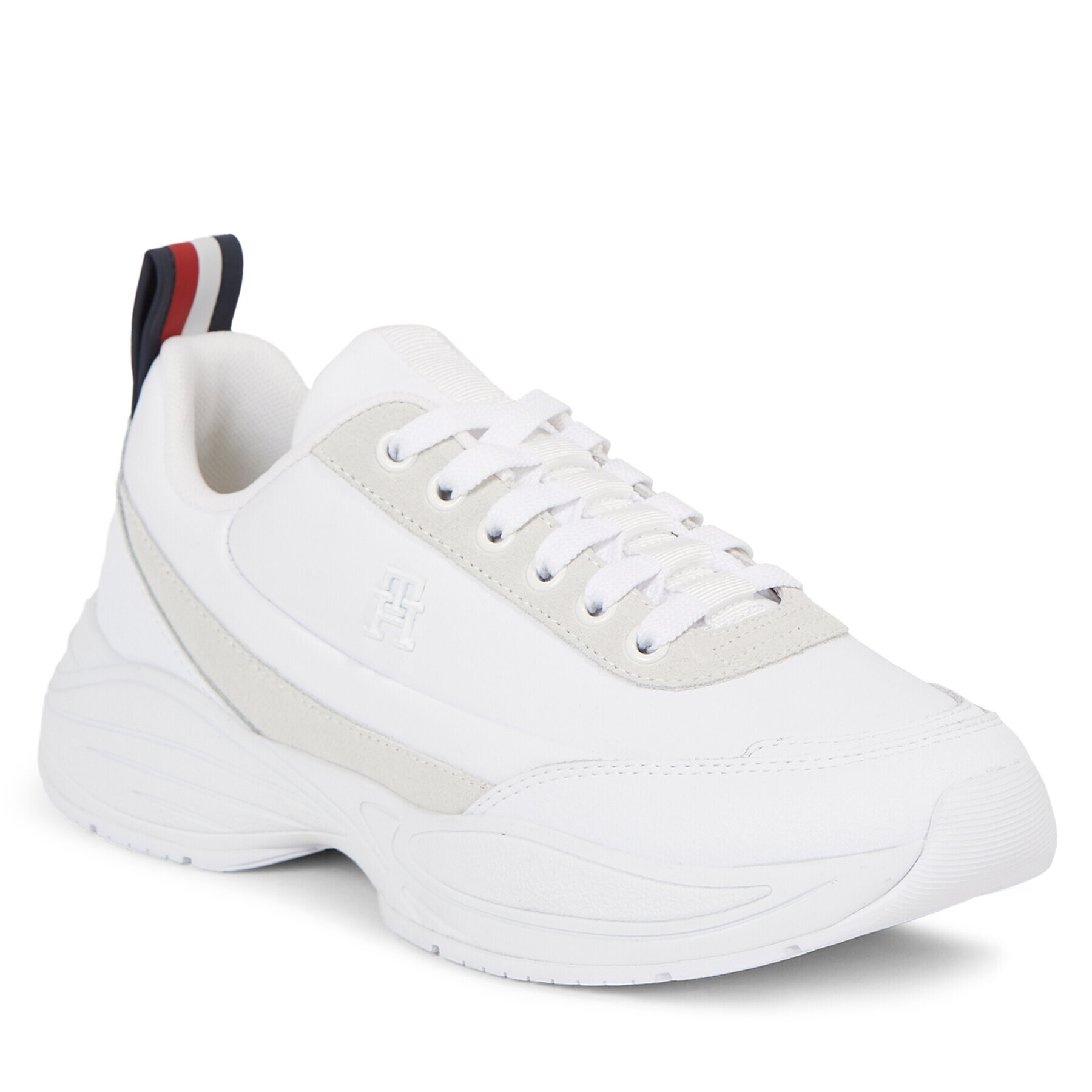 Tommy Hilfiger Сникърси Elevated Global Stripes Runner FW0FW07607 Бял - Pepit.bg