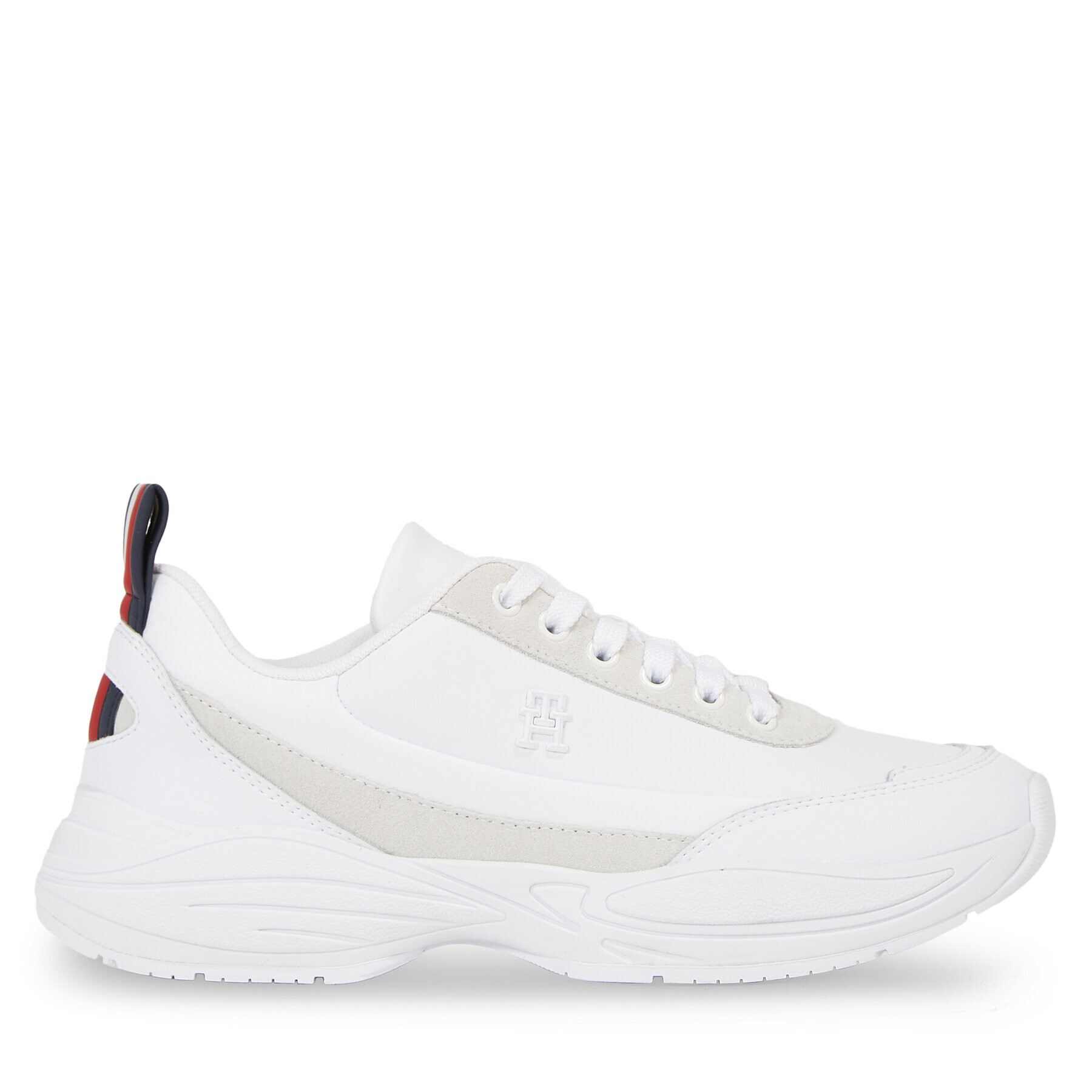 Tommy Hilfiger Сникърси Elevated Global Stripes Runner FW0FW07607 Бял - Pepit.bg