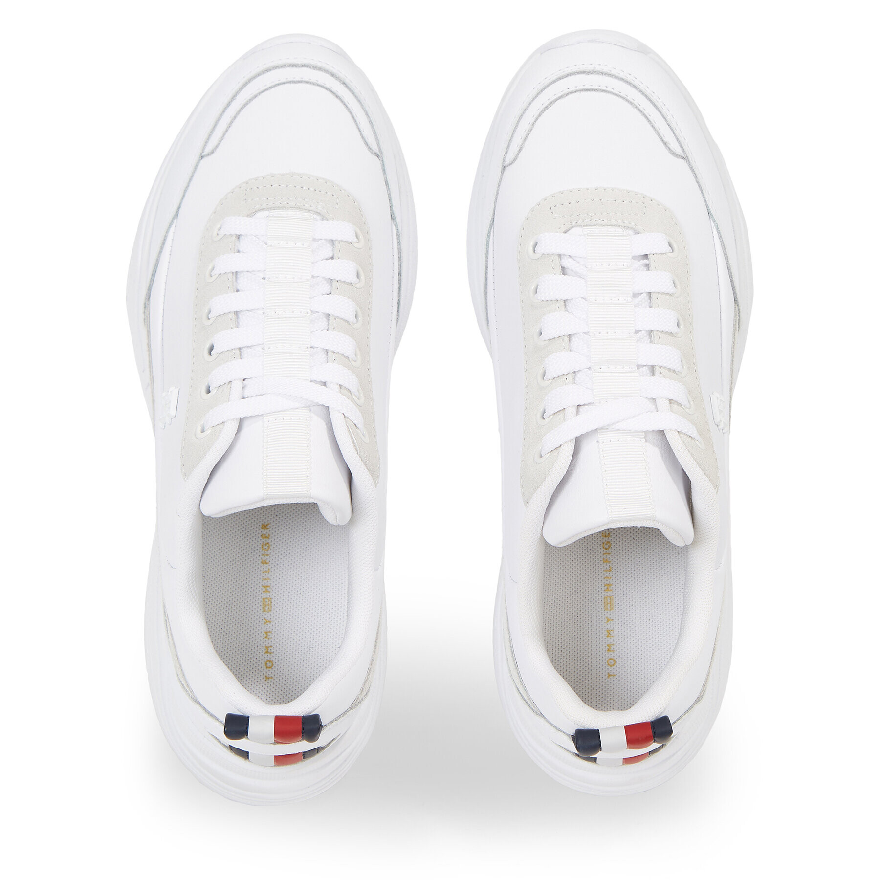 Tommy Hilfiger Сникърси Elevated Global Stripes Runner FW0FW07607 Бял - Pepit.bg