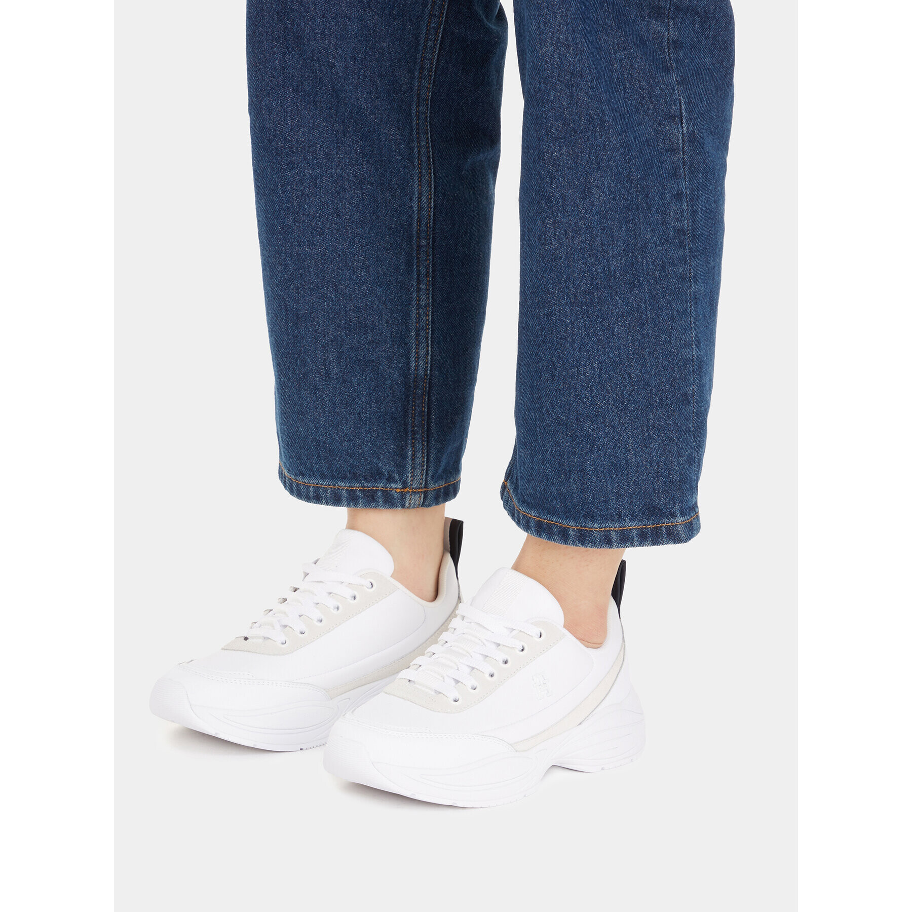 Tommy Hilfiger Сникърси Elevated Global Stripes Runner FW0FW07607 Бял - Pepit.bg