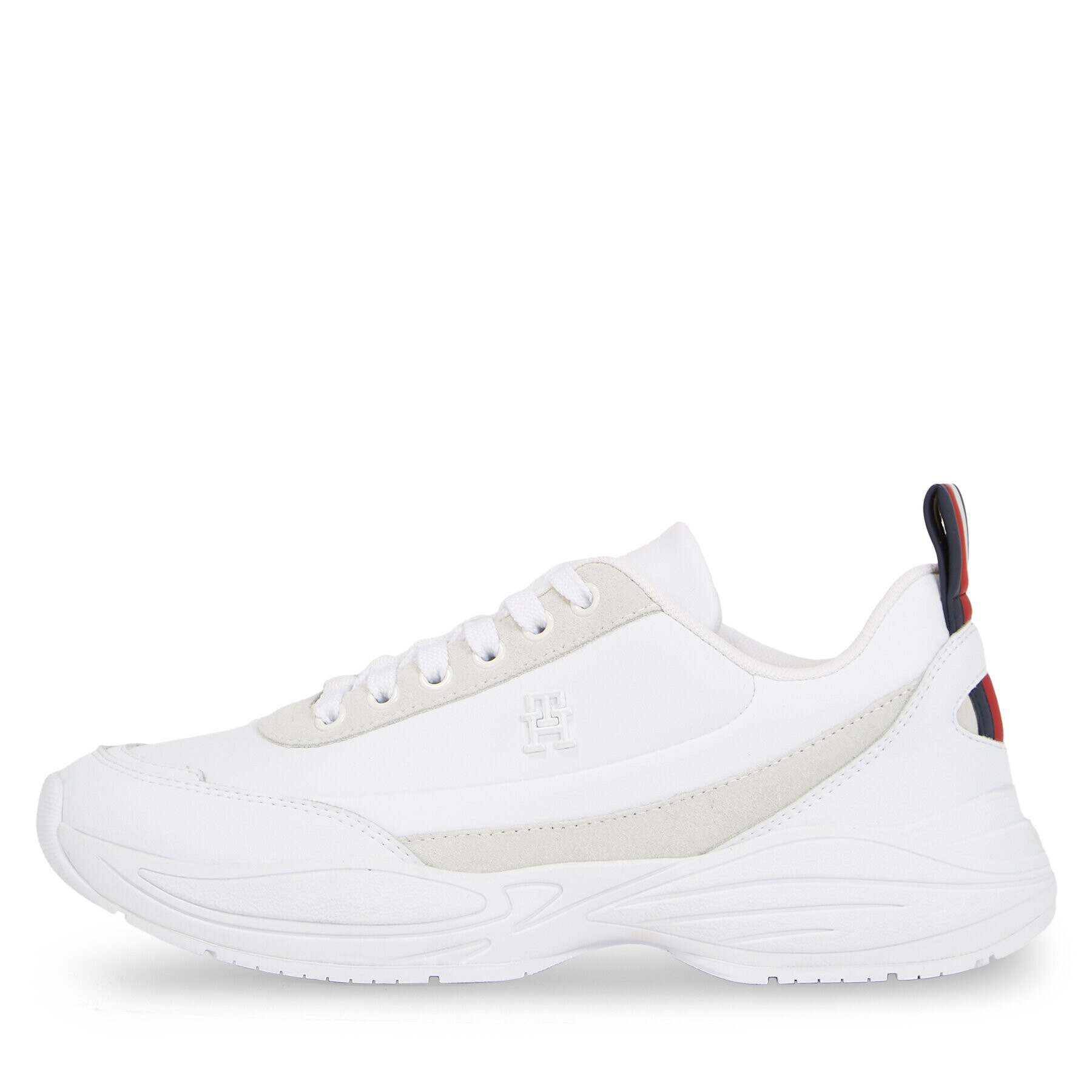Tommy Hilfiger Сникърси Elevated Global Stripes Runner FW0FW07607 Бял - Pepit.bg