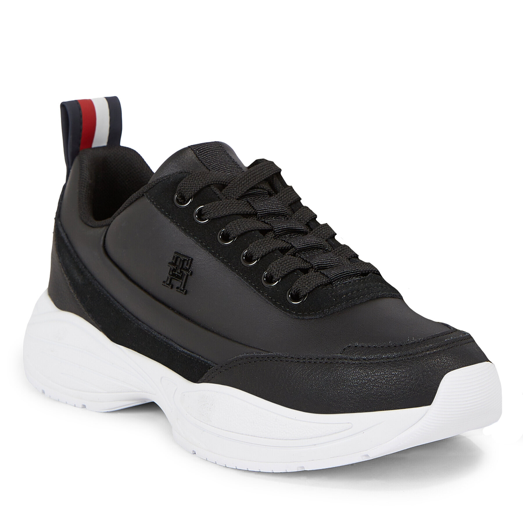 Tommy Hilfiger Сникърси Elevated Global Stripes Runner FW0FW07607 Черен - Pepit.bg