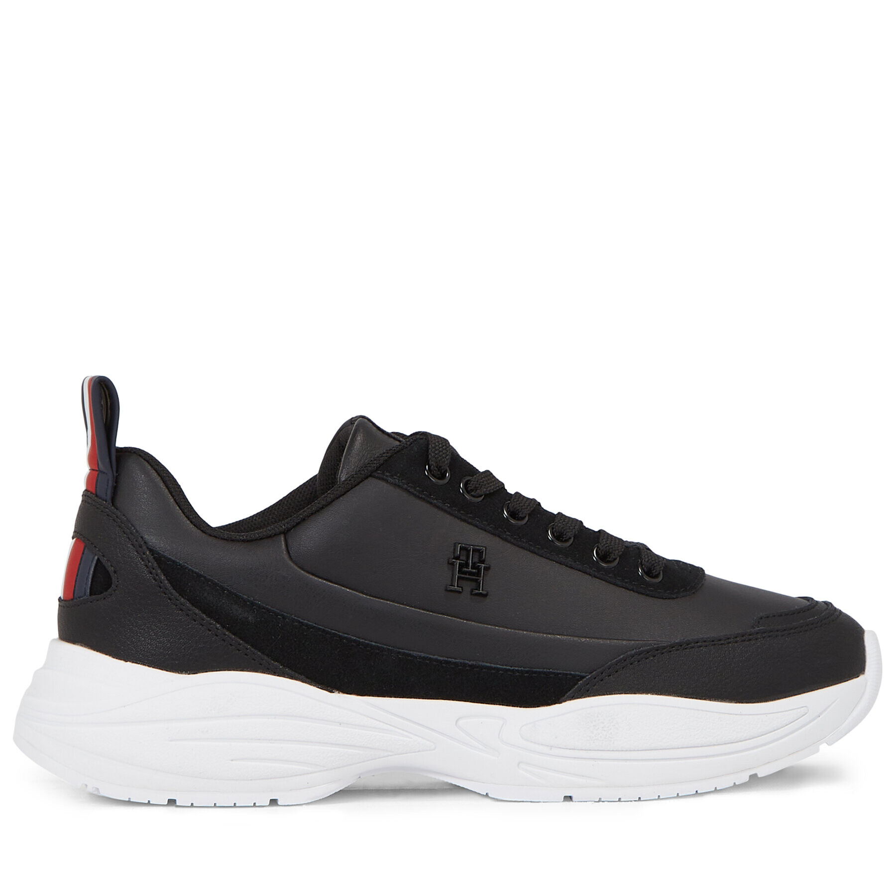 Tommy Hilfiger Сникърси Elevated Global Stripes Runner FW0FW07607 Черен - Pepit.bg